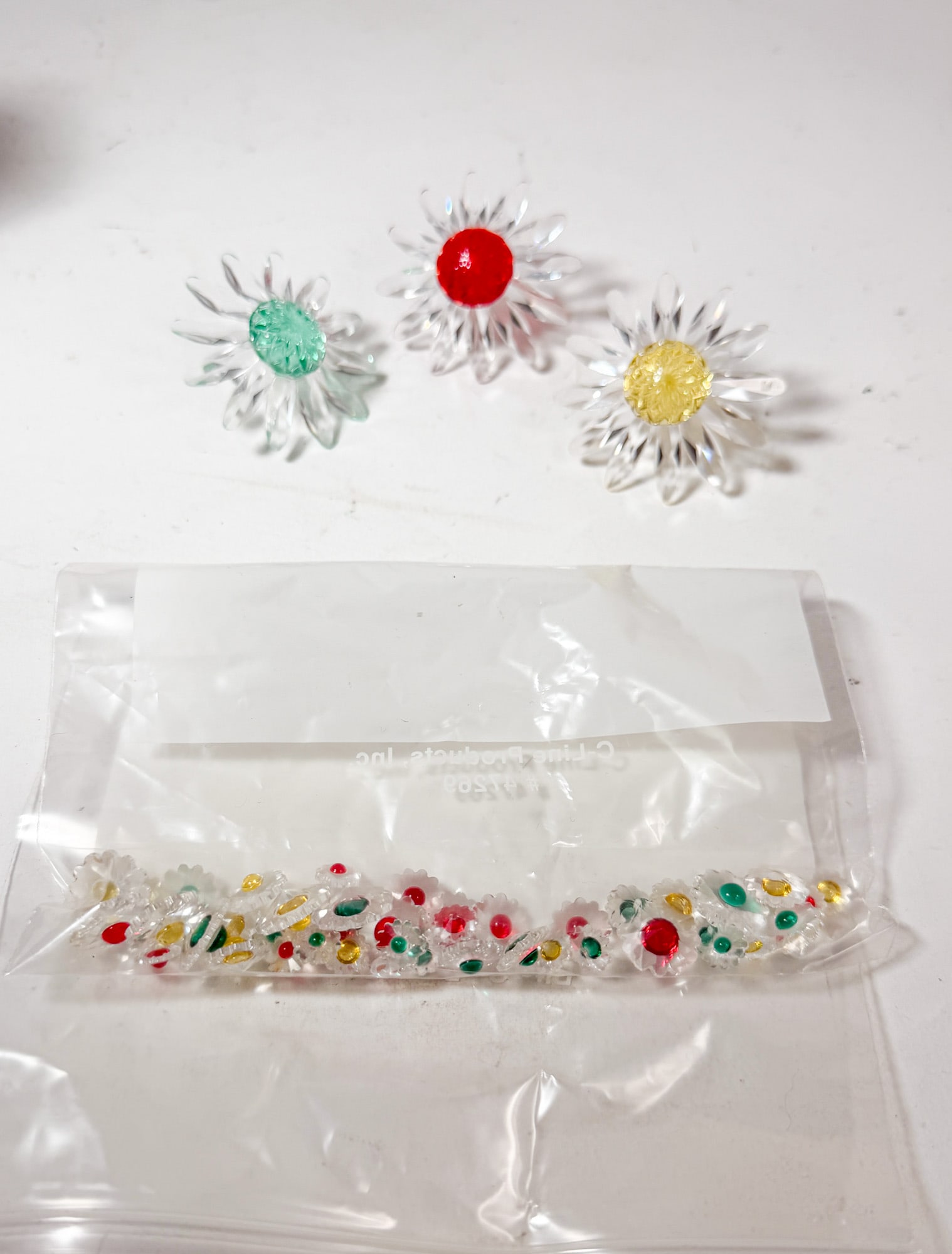 Swarovski Crystal Three Piece Daisy Set IOB (1 of 3)