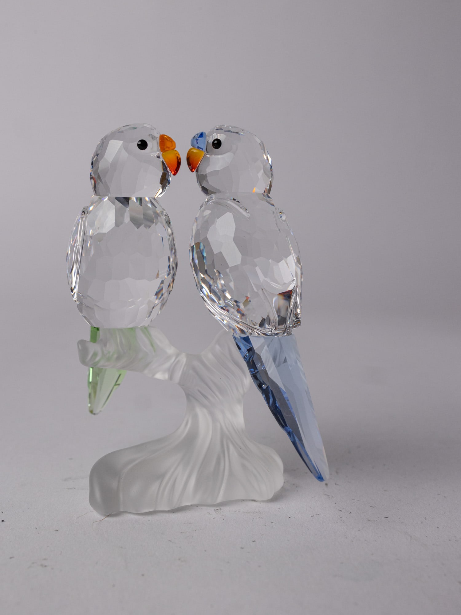 Swarovski Crystal Budgies Parakeets IOB - 3