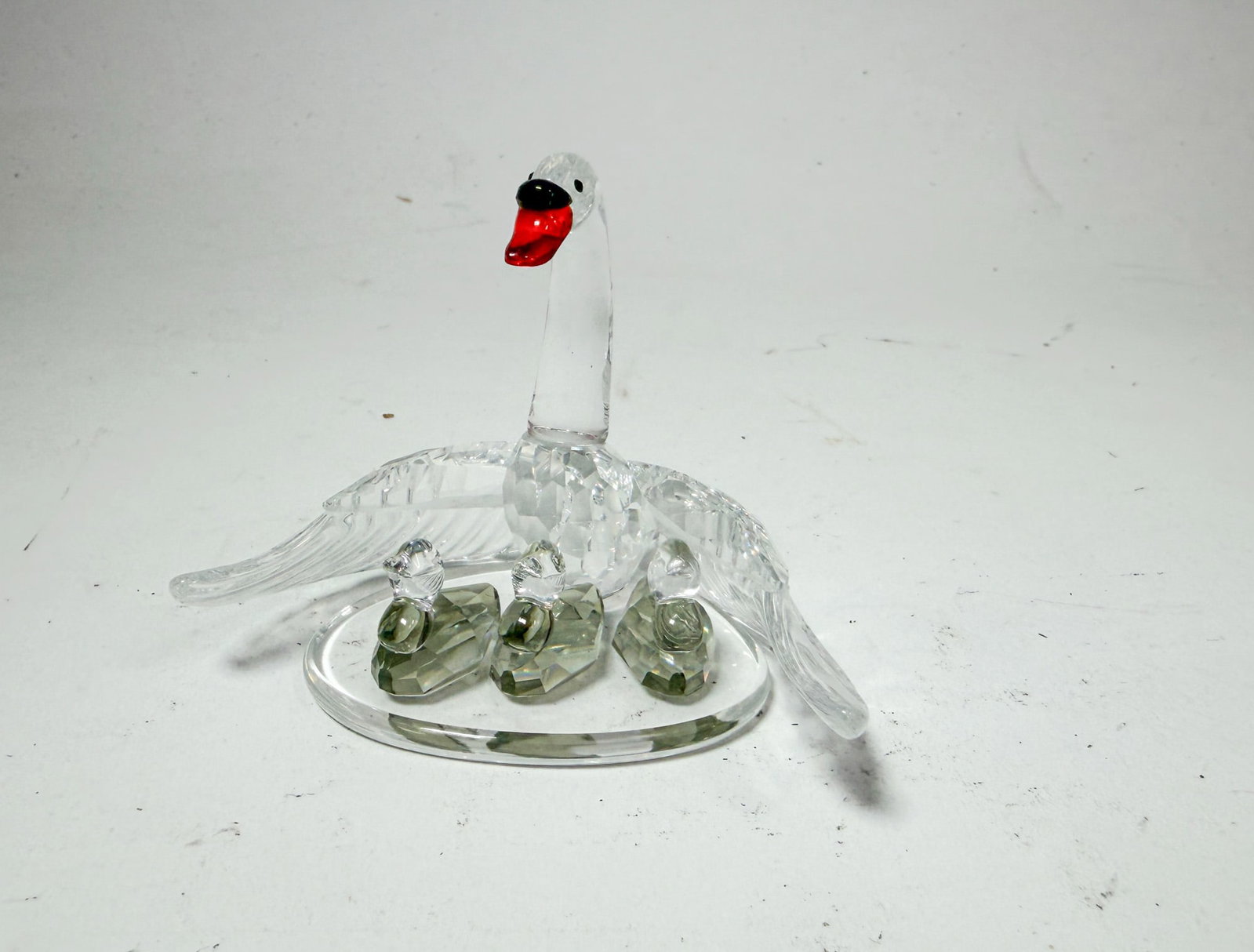 Swarovski "Swan Family " Silver Crystal Figurine IOB - 2
