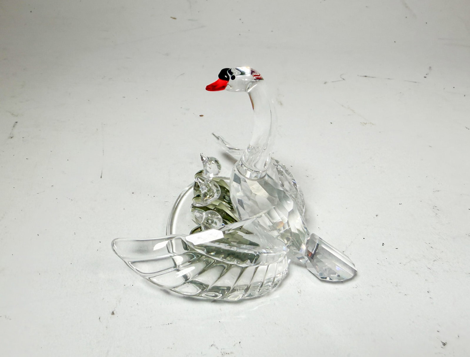 Swarovski "Swan Family " Silver Crystal Figurine IOB - 3