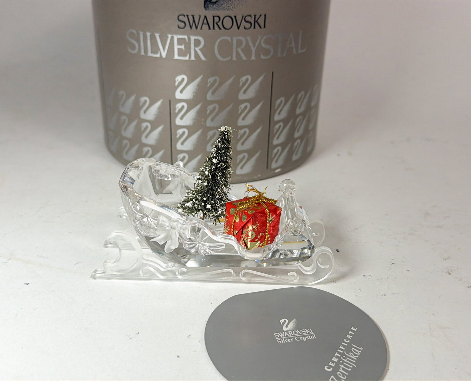 Swarovski " Crystal Sleigh" Crystal Figurine IOB (1 of 3)