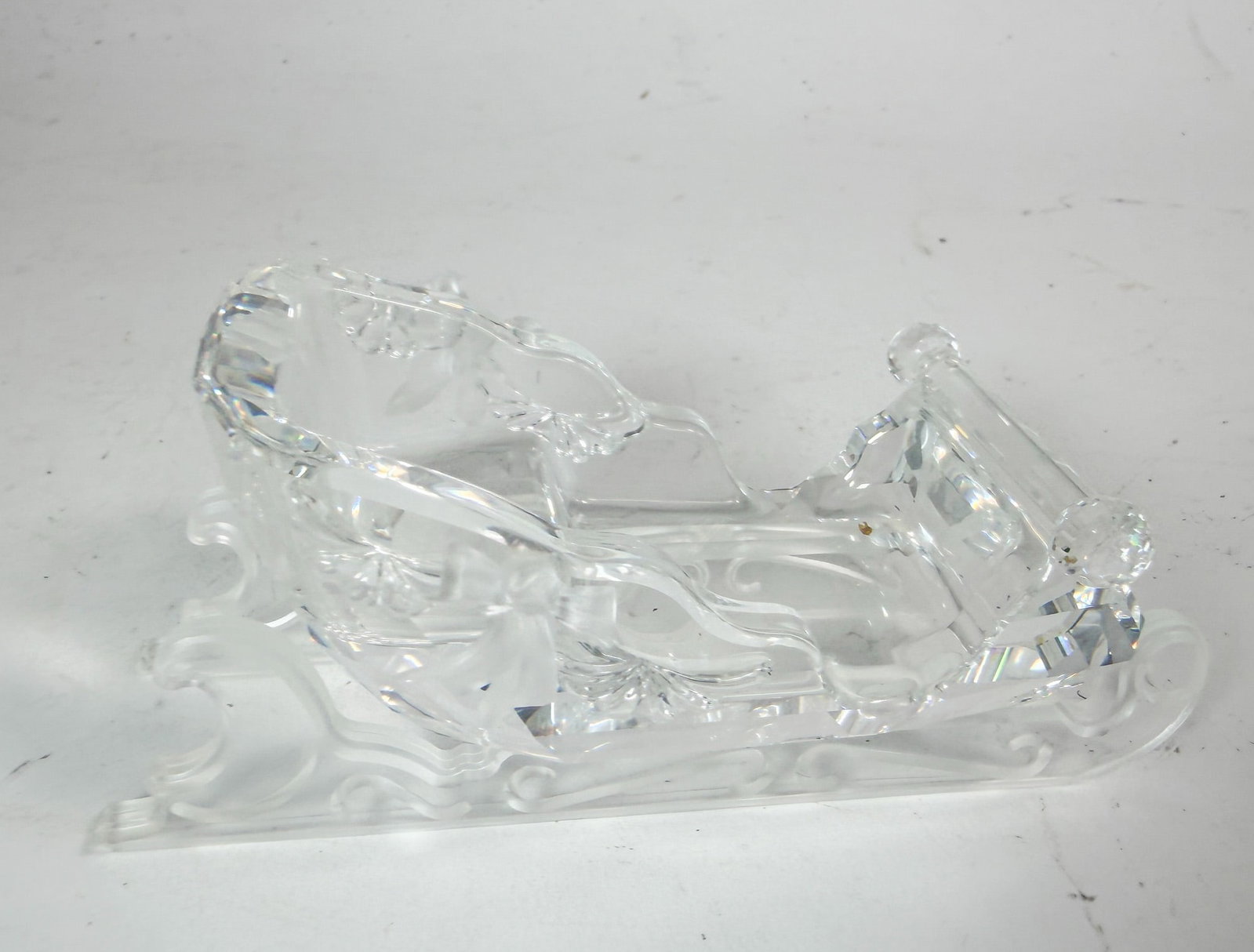 Swarovski " Crystal Sleigh" Crystal Figurine IOB - 3