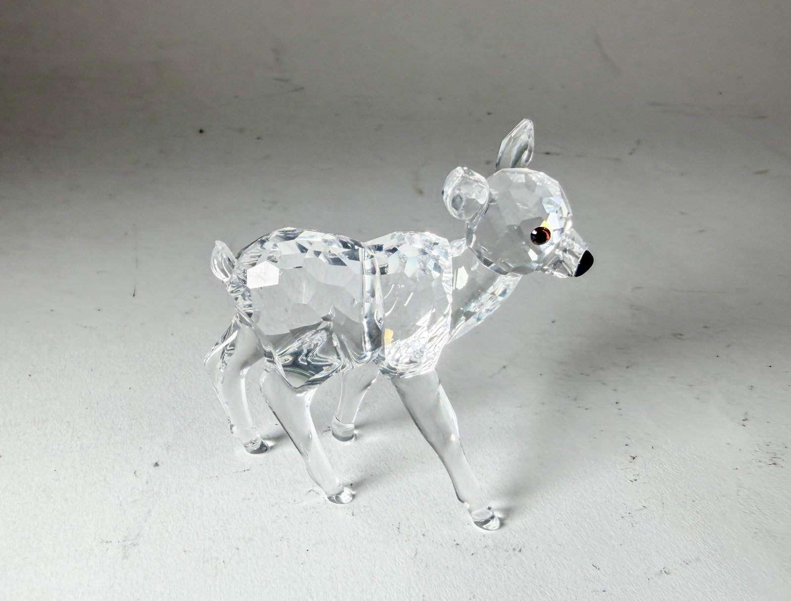 Swarovski Silver Crystal Standing Fawn IOB - 2