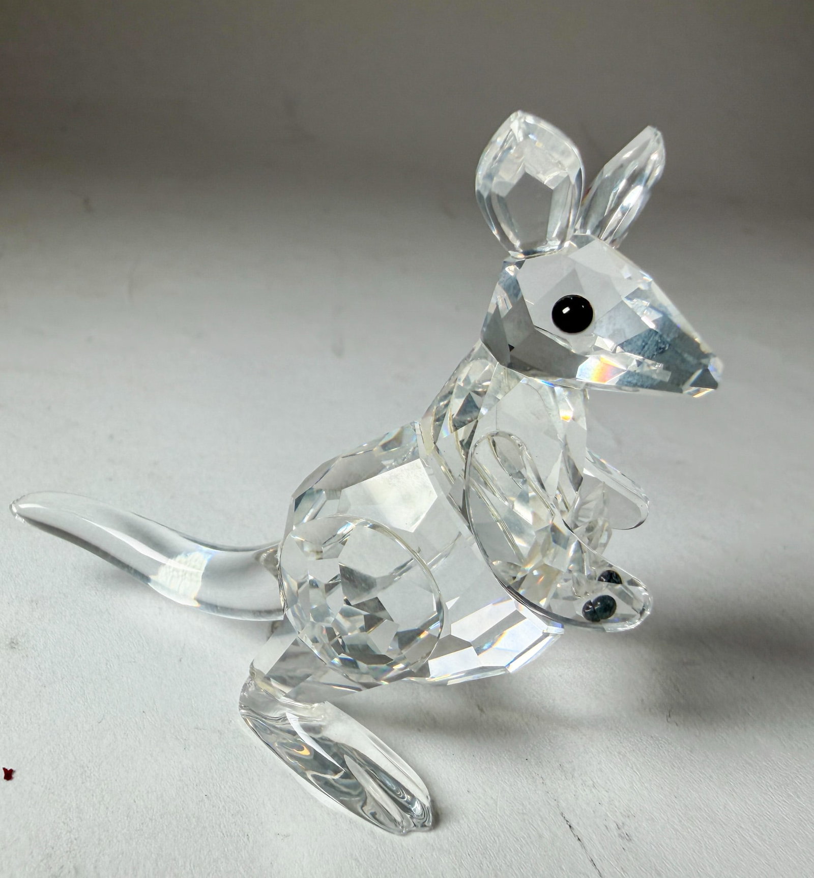 Swarovski " Mother Kangaroo with Joey " Crystal Figurine IOB - 3