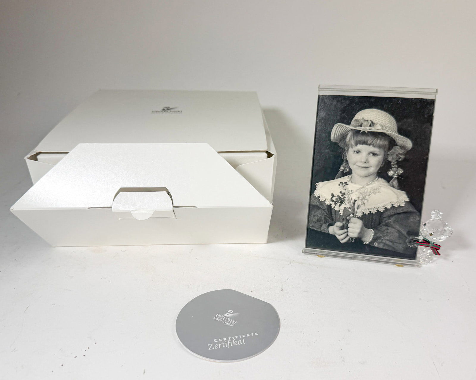 Swarovski Silver Crystal Picture Frame with Teddy Bear IOB (1 of 3)