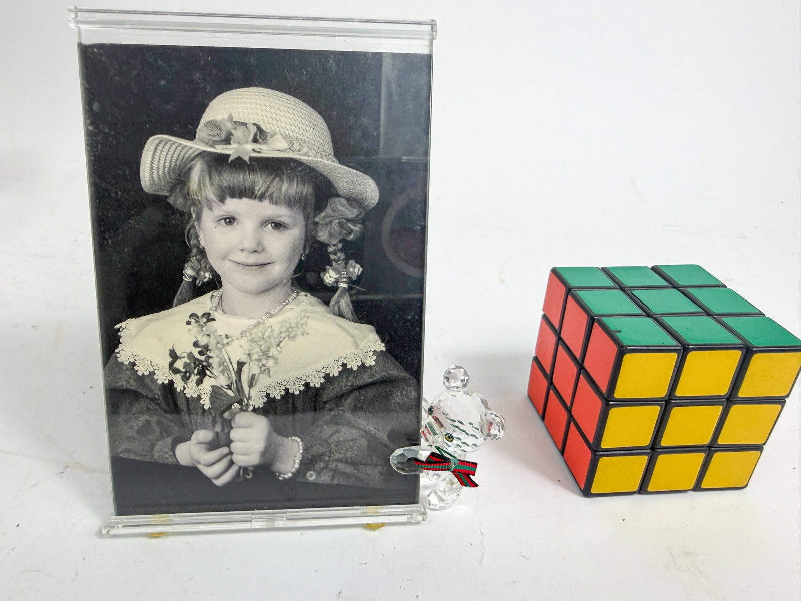 Swarovski Silver Crystal Picture Frame with Teddy Bear IOB - 3