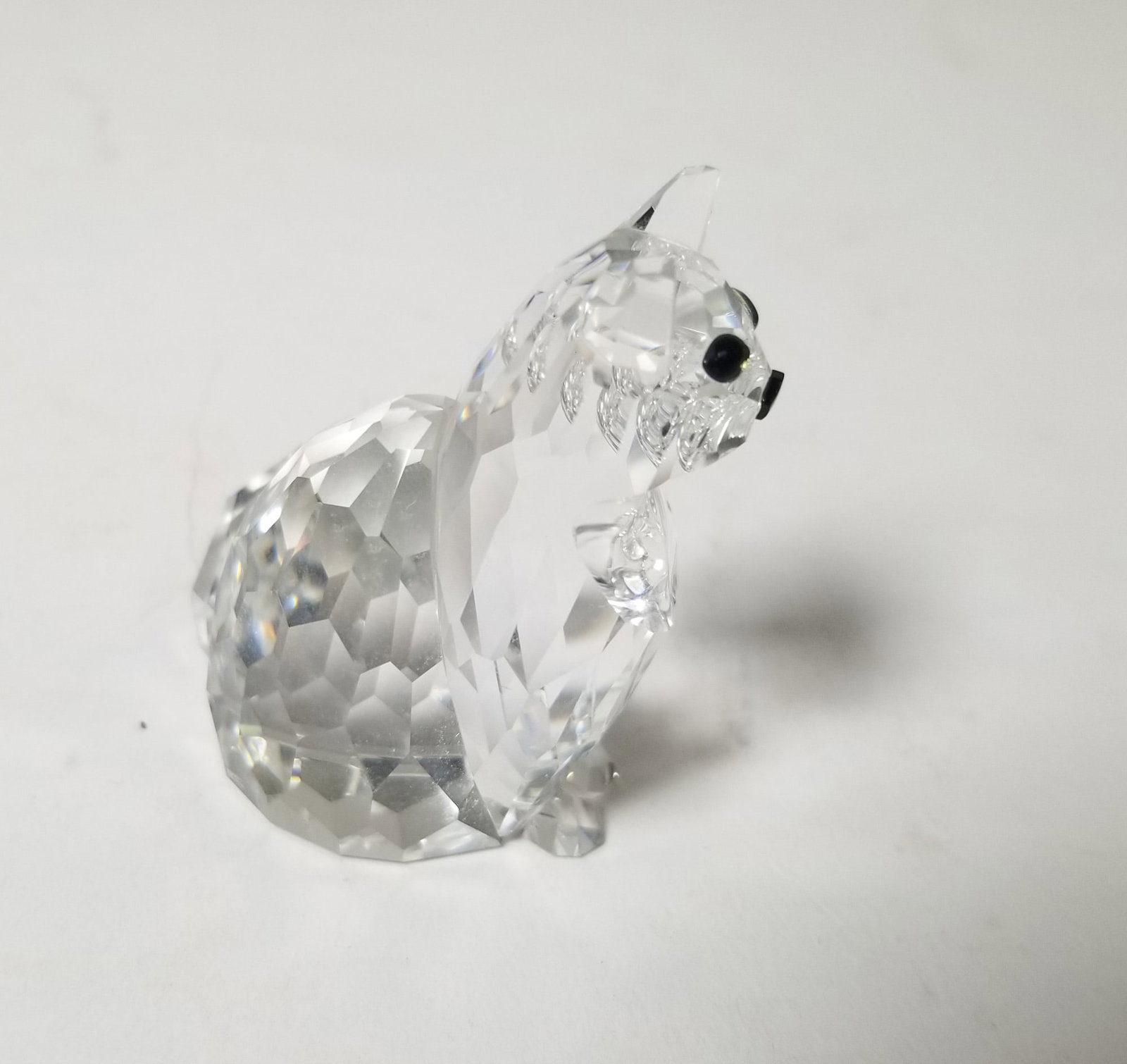 Swarovski " Sitting Cat " Crystal Figurine IOB - 3