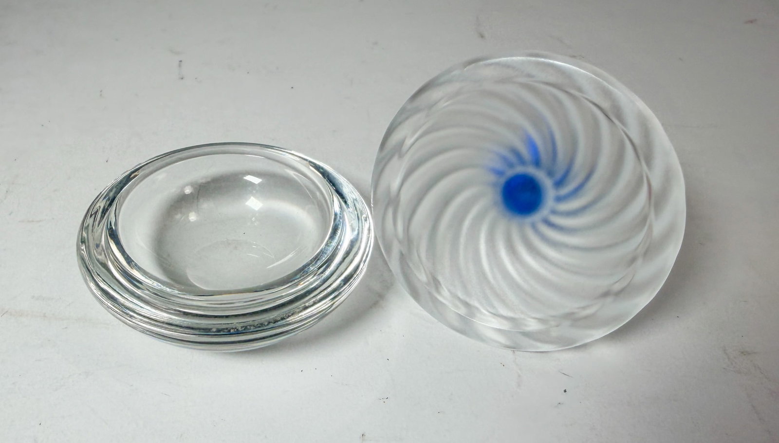 Swarovski Silver Crystal Blue Flower Jewel Box IOB - 3