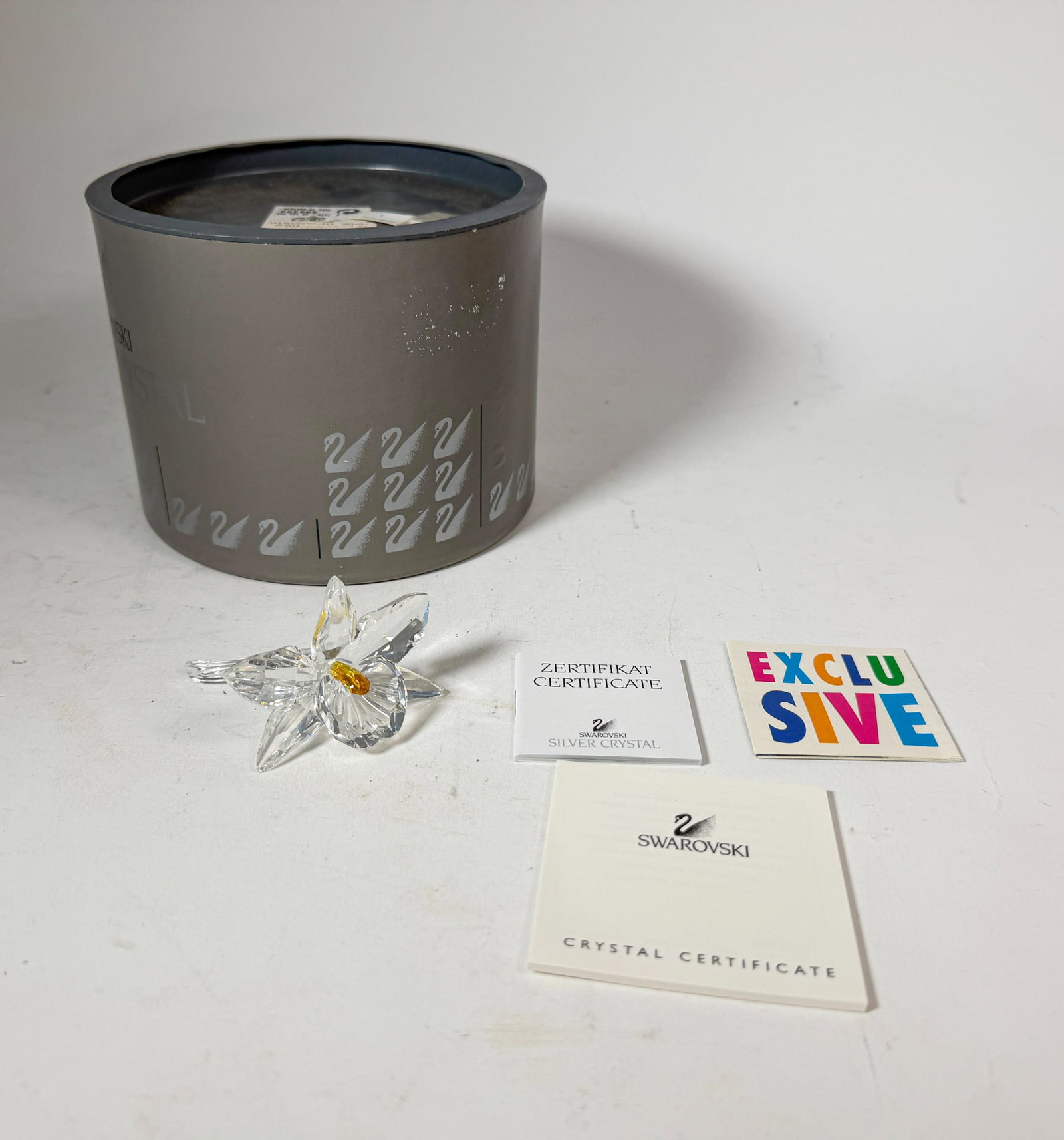 Swarovski " The Orchid, Yellow " Crystal Figurine IOB (1 of 3)