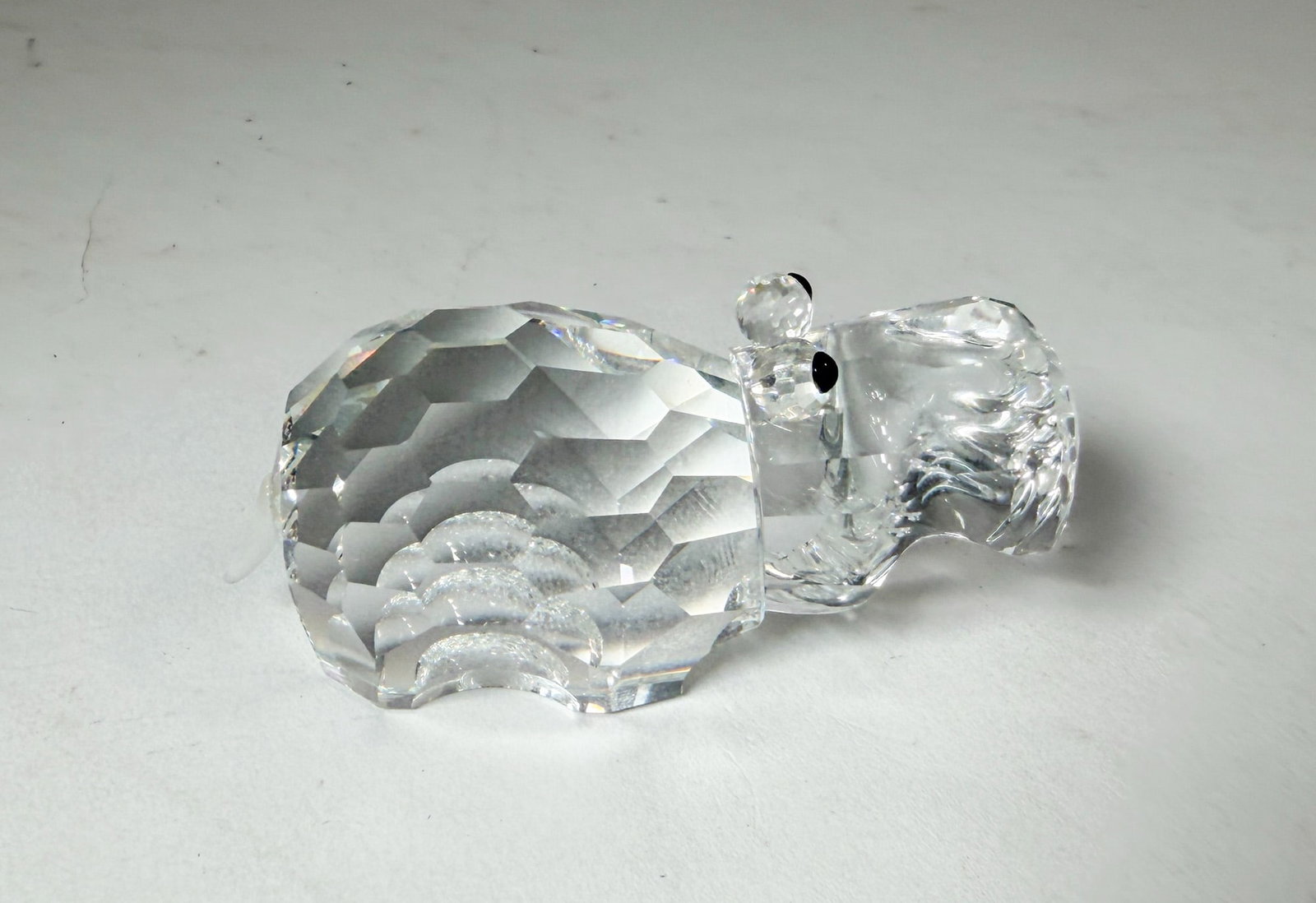 Swarovski "Hippopotamus " Silver Crystal Figurine IOB - 3