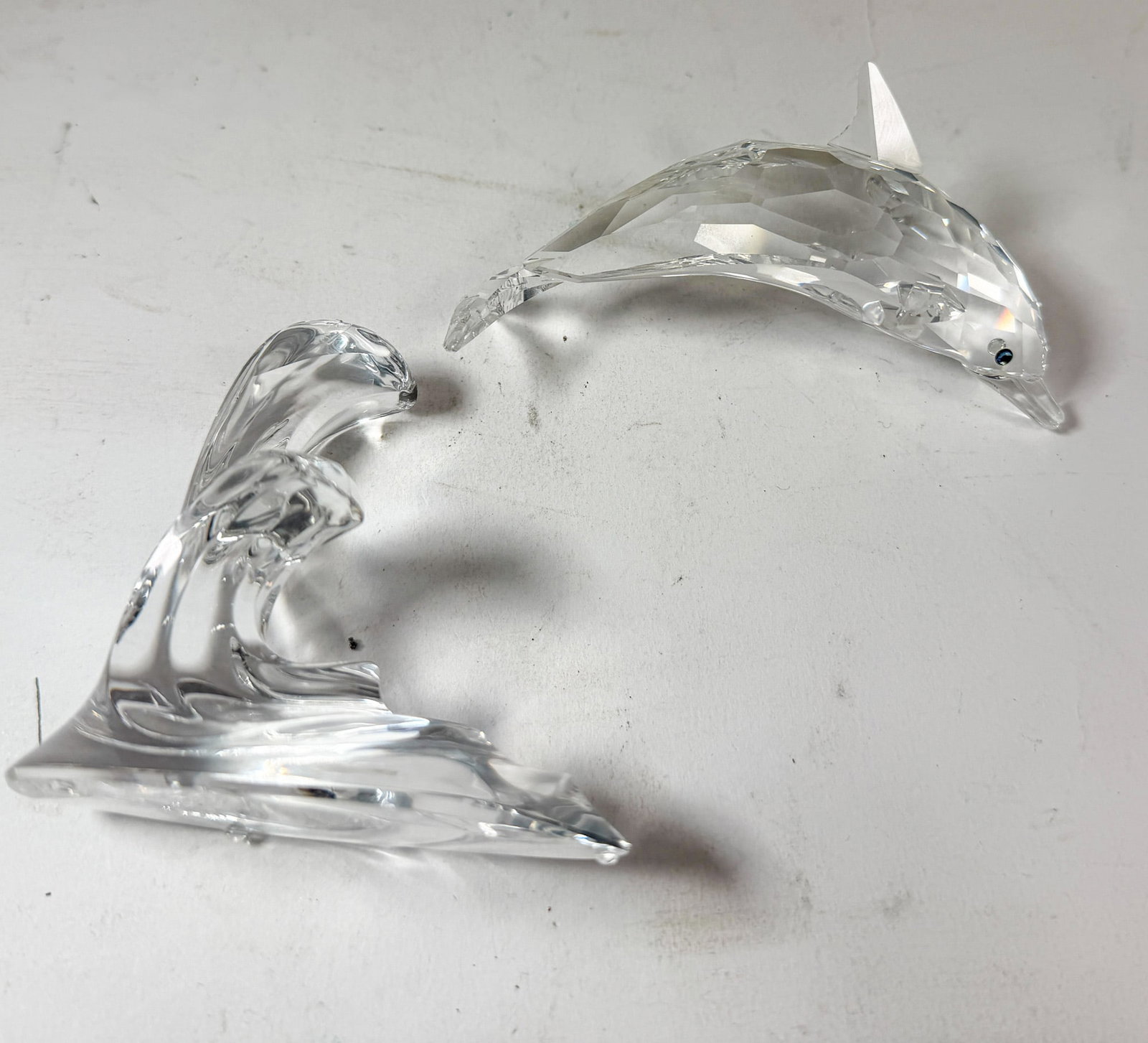 Swarovski " Dolphin on A Wave " Crystal Figurine IOB - 2