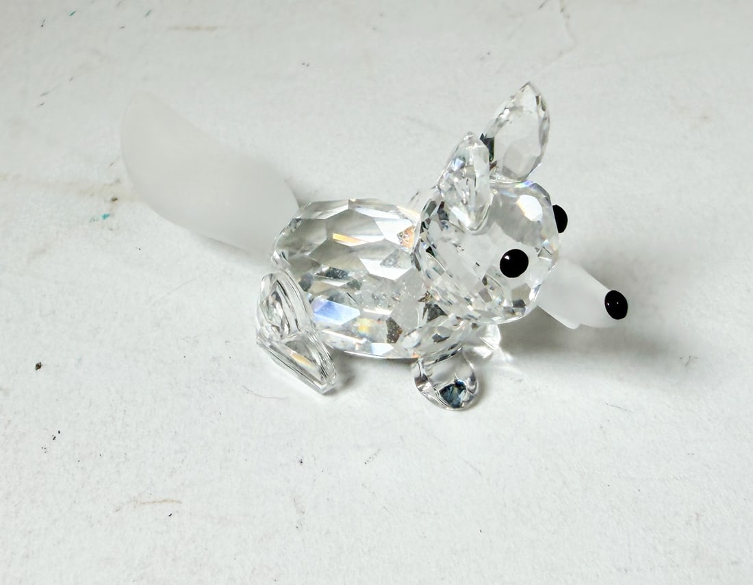 Swarovski " Miniature Running Fox " Crystal Figurine IOB - 2