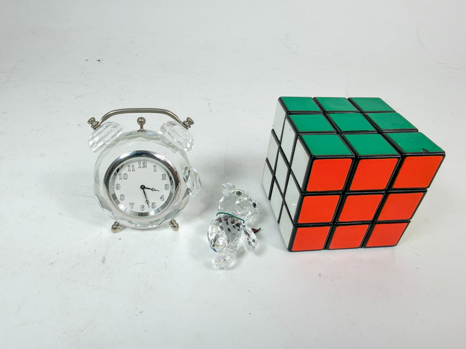 Swarovski Silver Crystal Kris Bear Clock IOB - 3