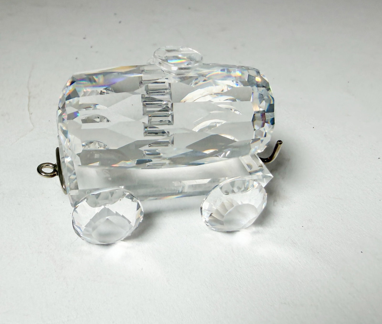 Swarovski Silver Crystal Tank Wagon IOB - 2