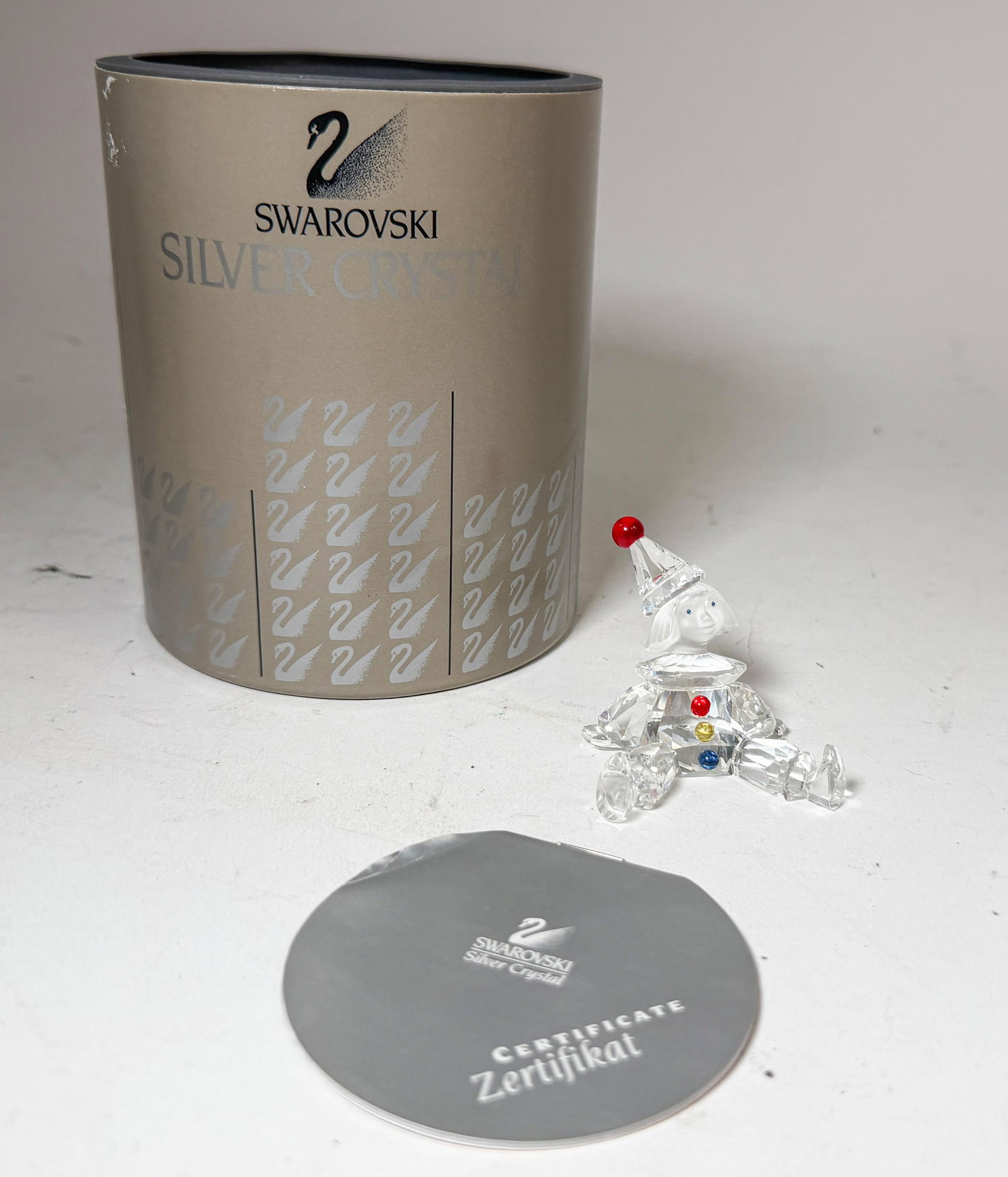 Swarovski Silver Crystal "Cheerful Times" Puppet Clown IOB (1 of 4)