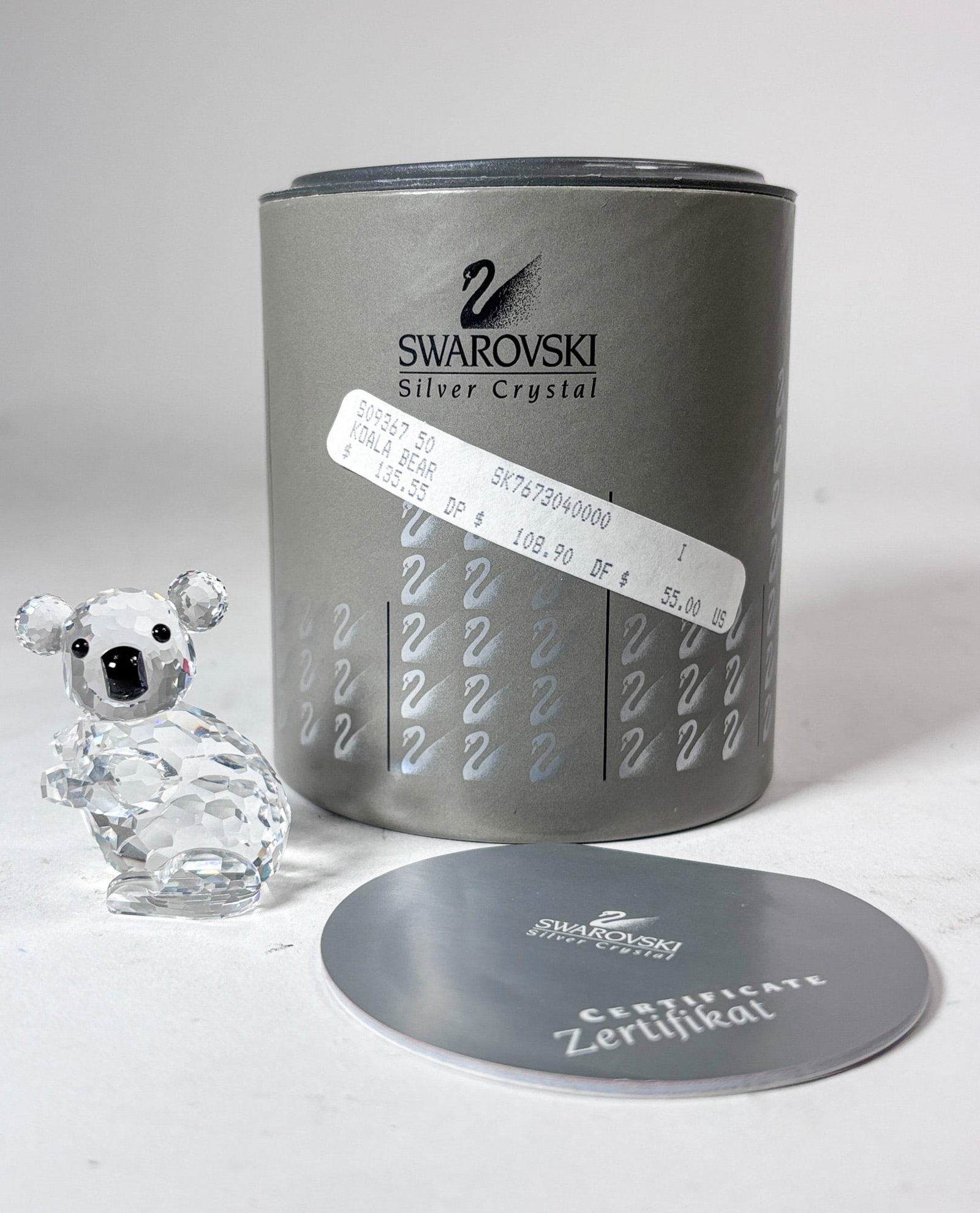 Swarovski Silver Crystal Koala IOB: Swarovski Silver Crystal Koala IOB Size 2" H Literature Brooks Auction – Online Auction Terms & Conditions Contact: (856) 694-2960 | info@brooks.auction READ BEFORE YOU BID: We want you to feel