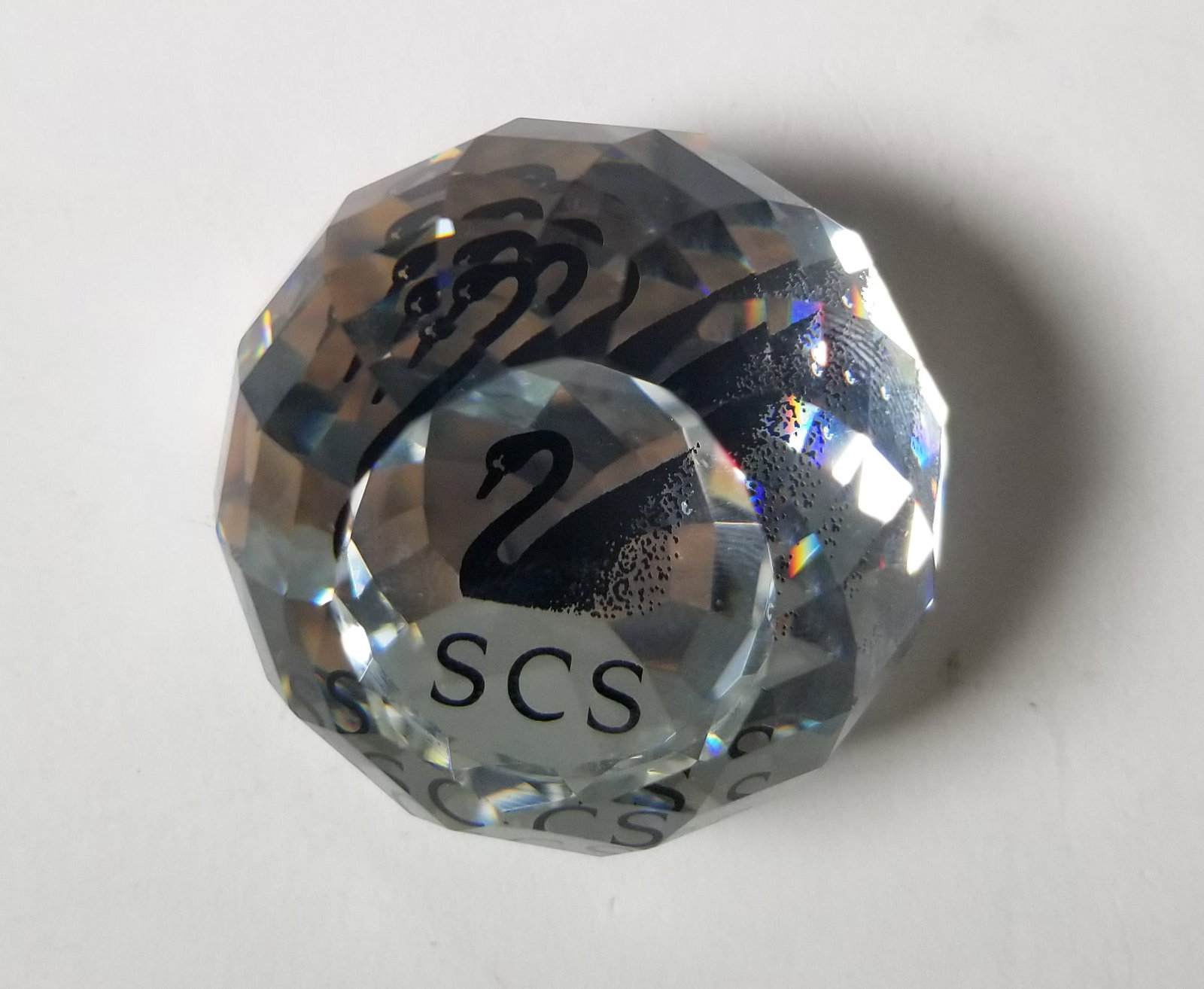 1995 Swarovski Collector's Society Crystal Swan Paperweight IOB - 3