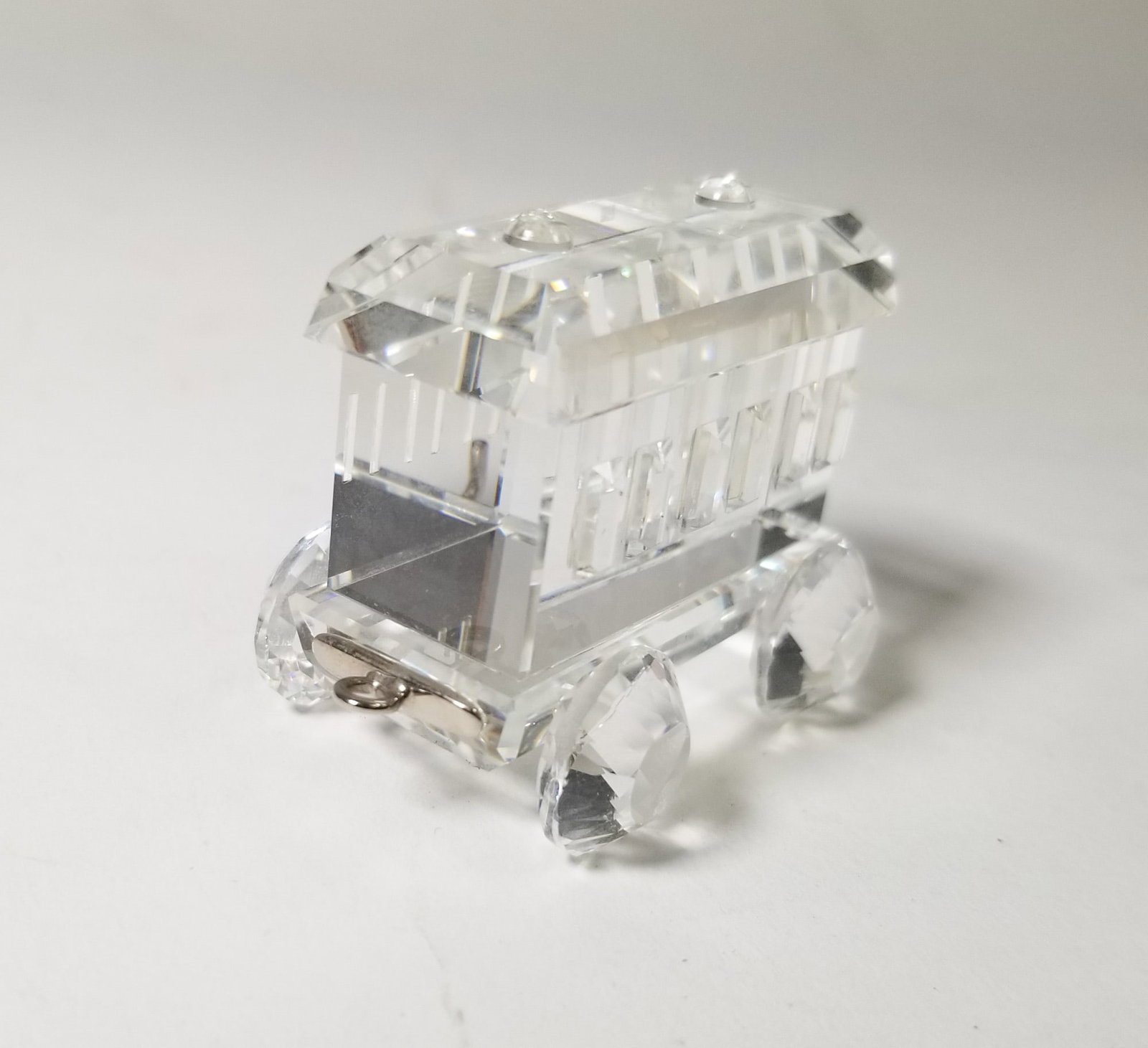 Swarovski Silver Crystal Train Car IOB - 3