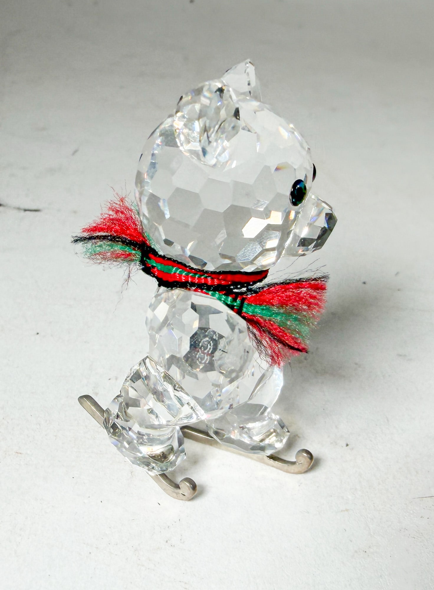 Swarovski Silver Crystal "Kris Bear on Skates" IOB - 3
