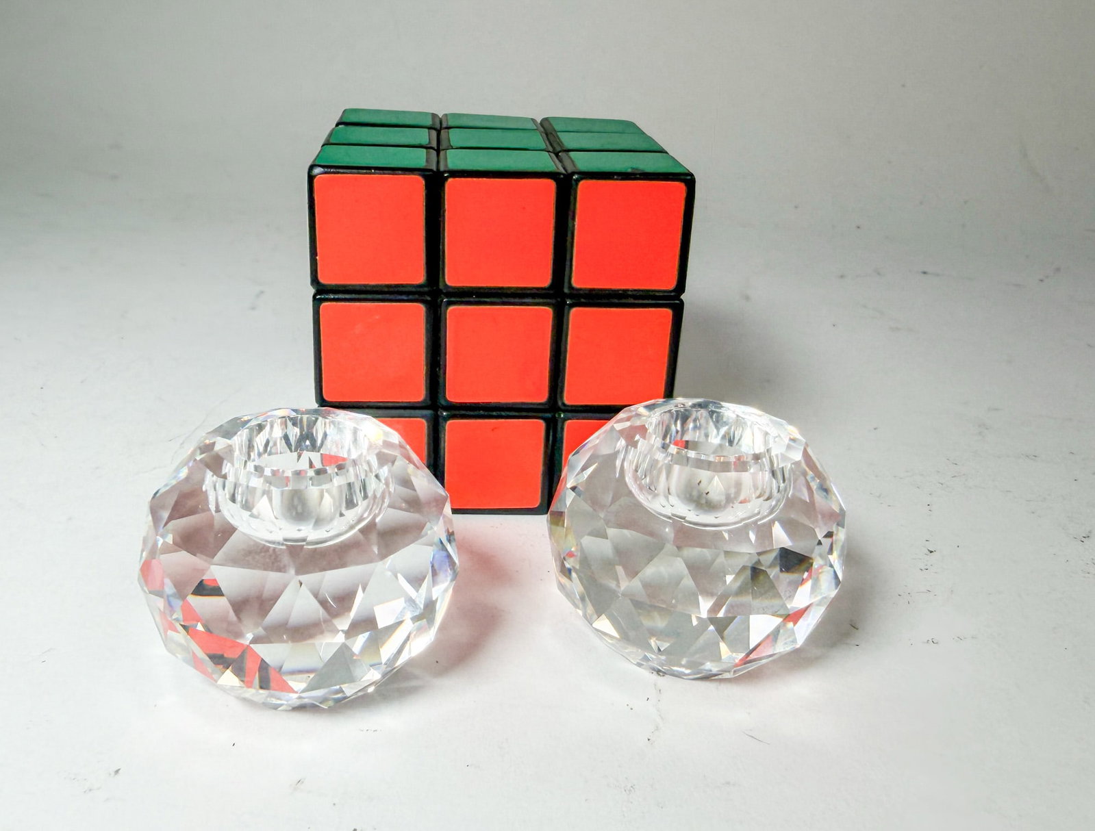 Pair of Swarovski Crystal Candle Holders - 2
