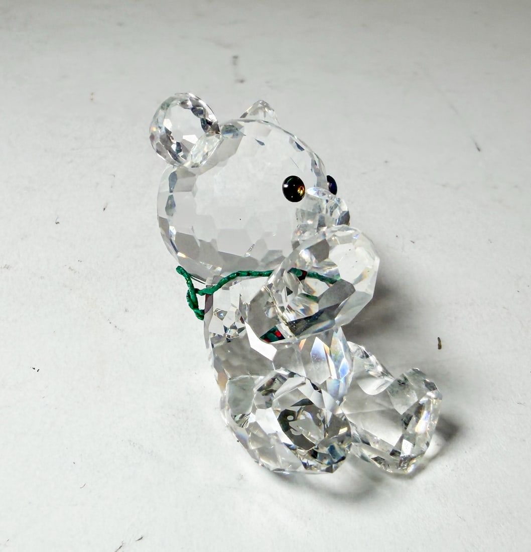 Swarovski Silver Crystal "Reclining Kris Bear" IOB - 3