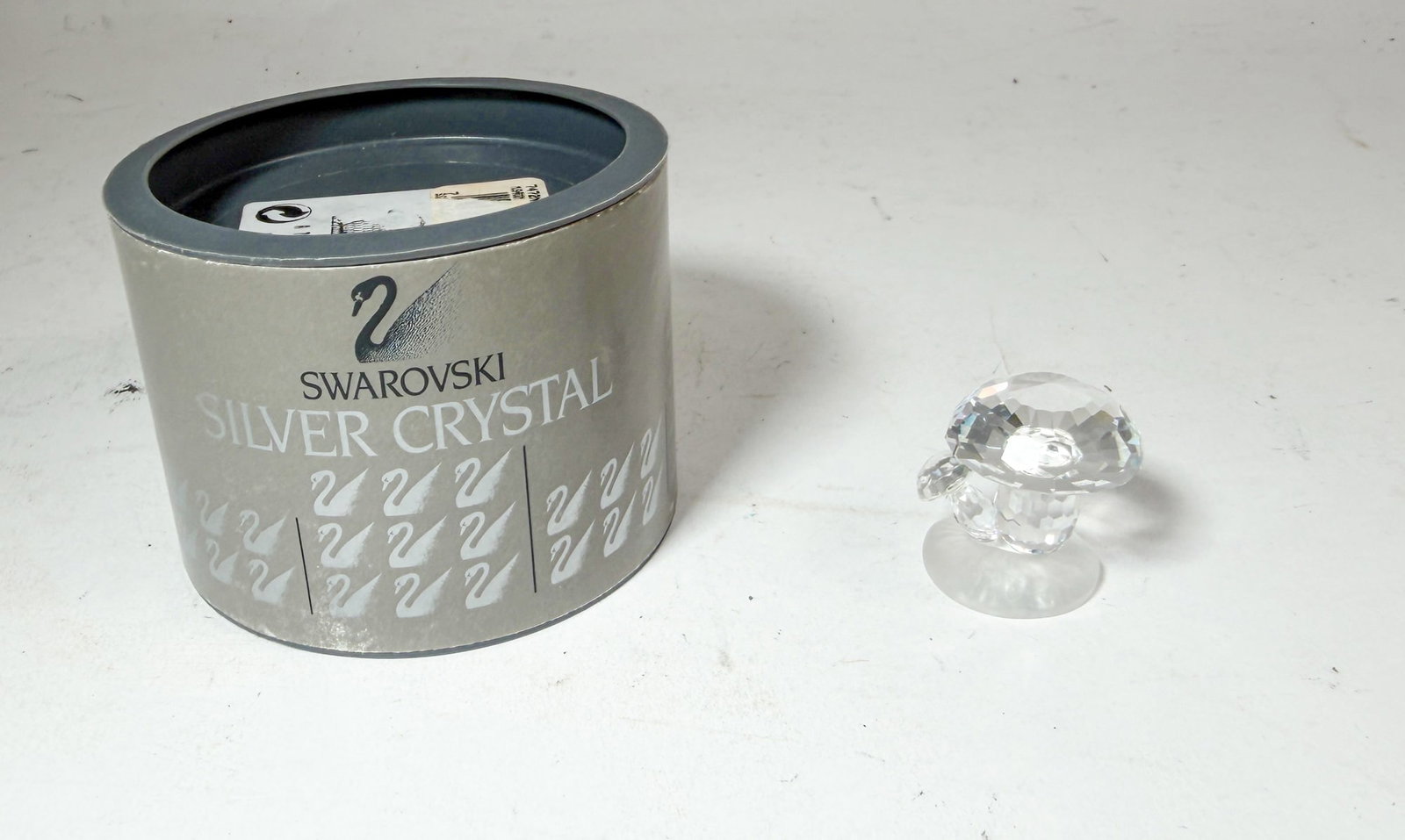 Swarovski Silver Crystal Mushrooms IOB (1 of 5)