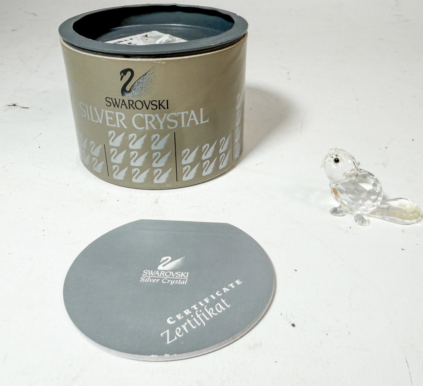 Swarovski Silver Crystal Baby Beaver IOB (1 of 4)