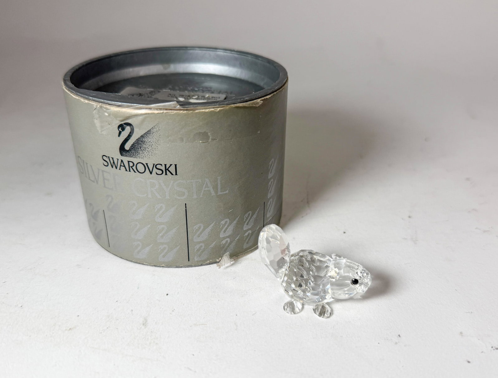 Swarovski Silver Crystal Baby Standing Beaver IOB (1 of 4)