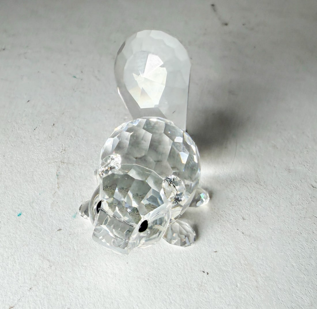 Swarovski Silver Crystal Baby Standing Beaver IOB - 3