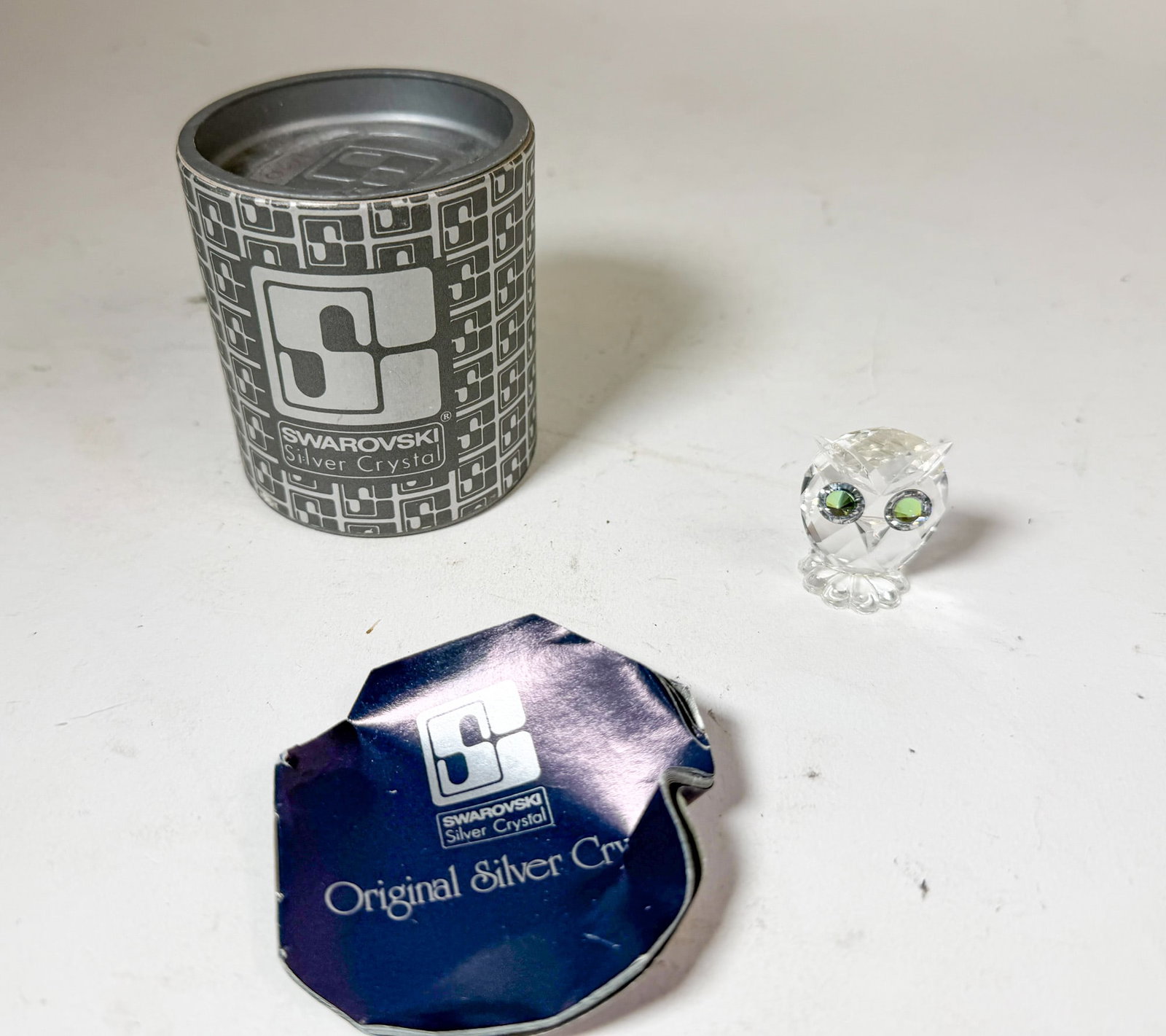 Swarovski Silver Crystal Owl IOB (1 of 3)