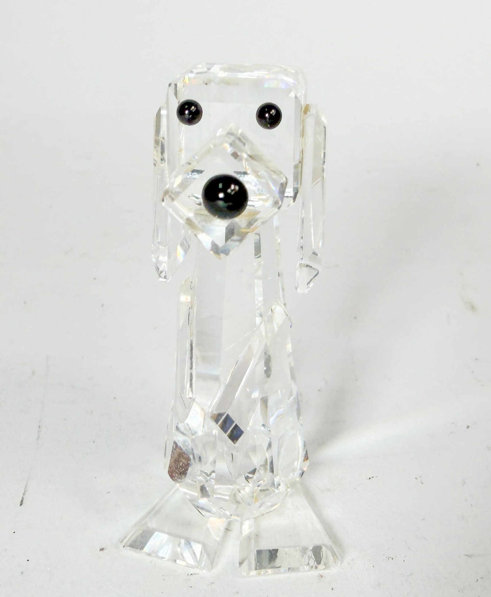 Swarovski Silver Crystal Hound Dog IOB - 2