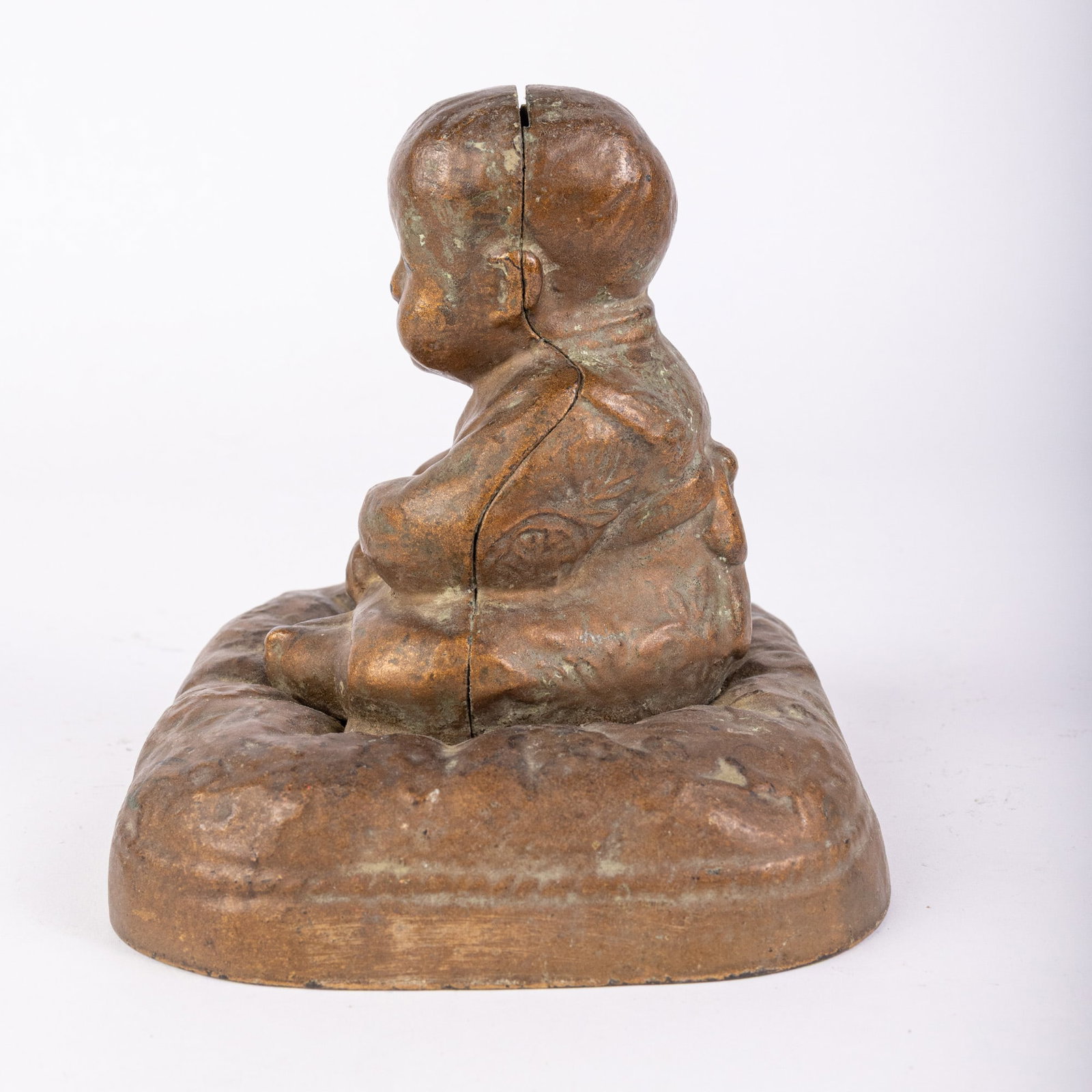 Rare Hubley Cast Iron Japanese Takeo Boy Still Bank - 3