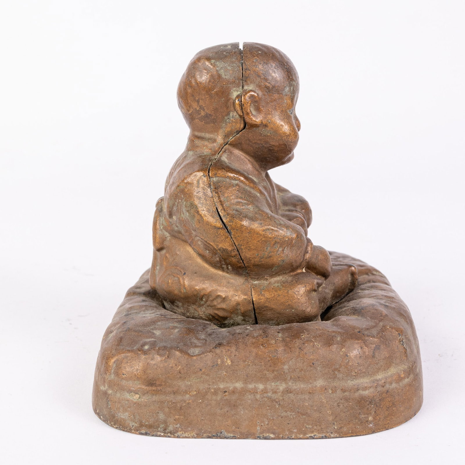 Rare Hubley Cast Iron Japanese Takeo Boy Still Bank - 6