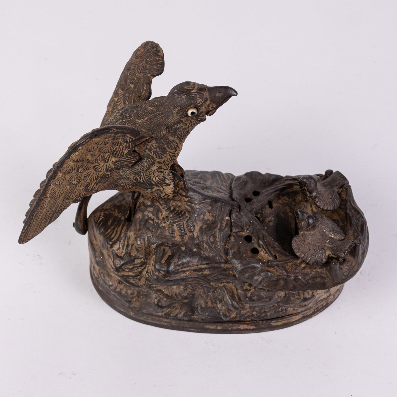 J. & E. Stevens Eagle and Eaglets Mechanical Bank - 3