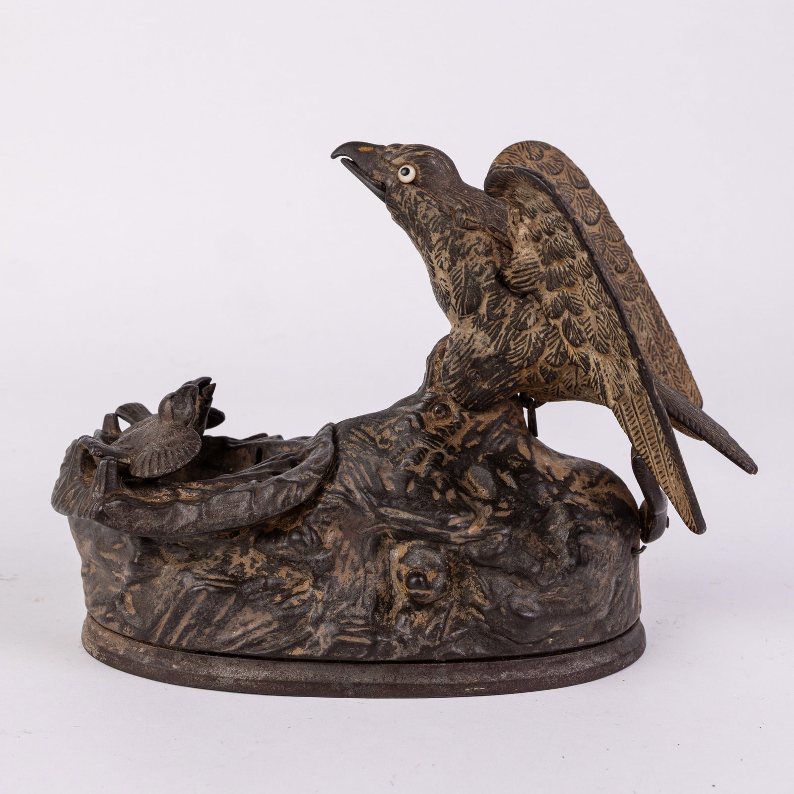 J. & E. Stevens Eagle and Eaglets Mechanical Bank - 5