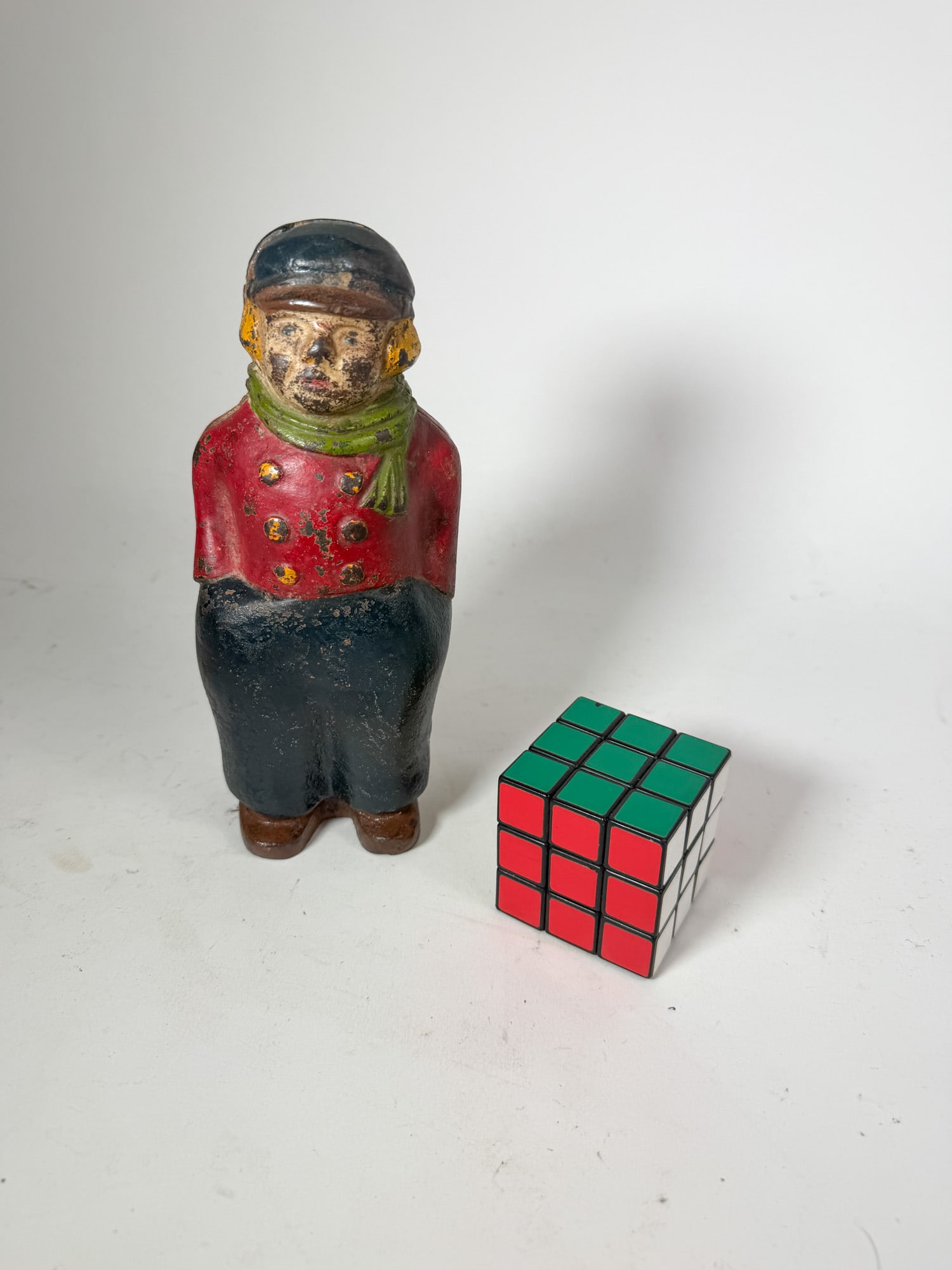 Cast Iron Young Boy Still Bank - 2