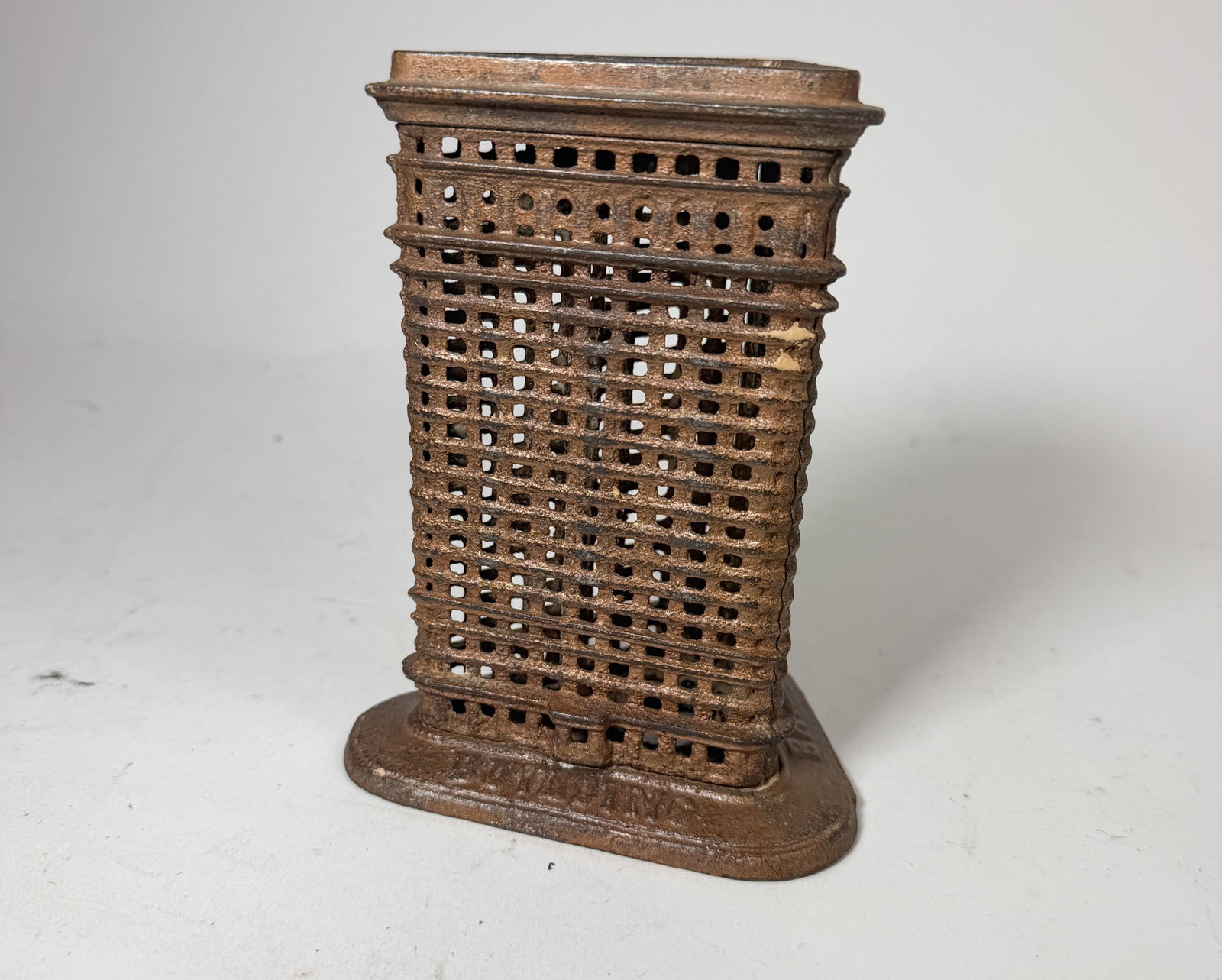 Cast Iron Flat Iron Building Bank (1 of 5)