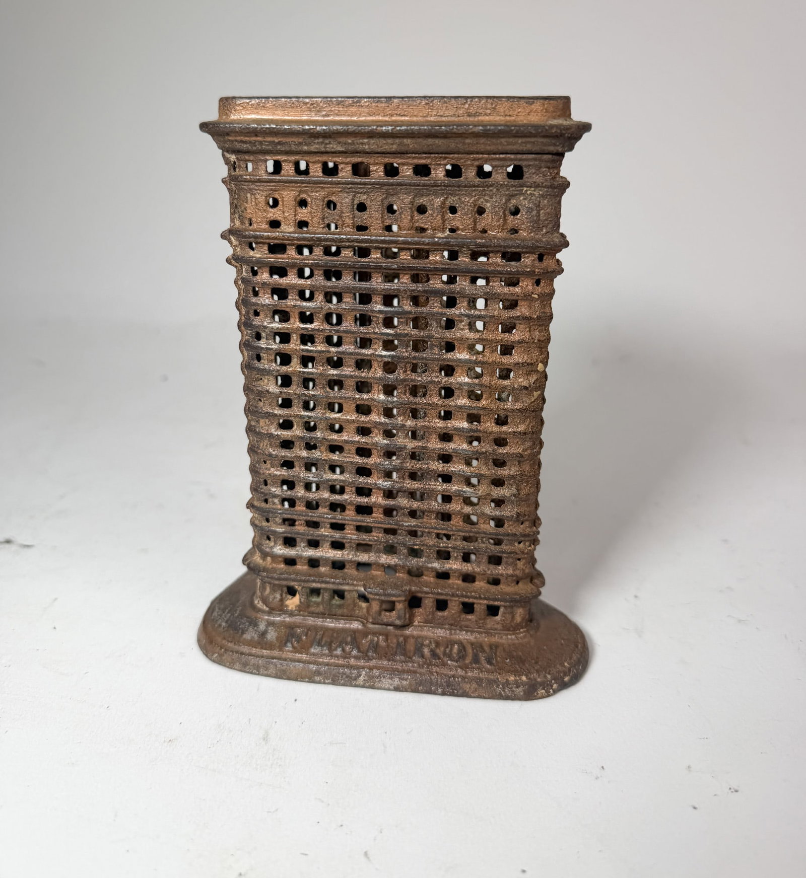 Cast Iron Flat Iron Building Bank - 3