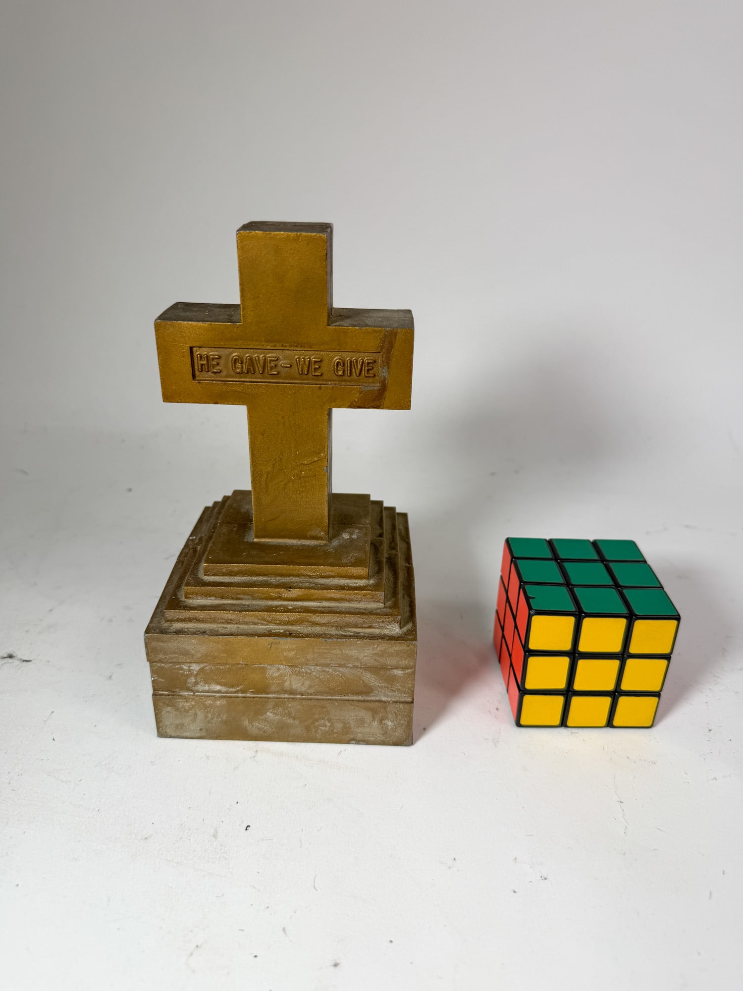 "He Gave - We Give" Cross Still Bank - 2