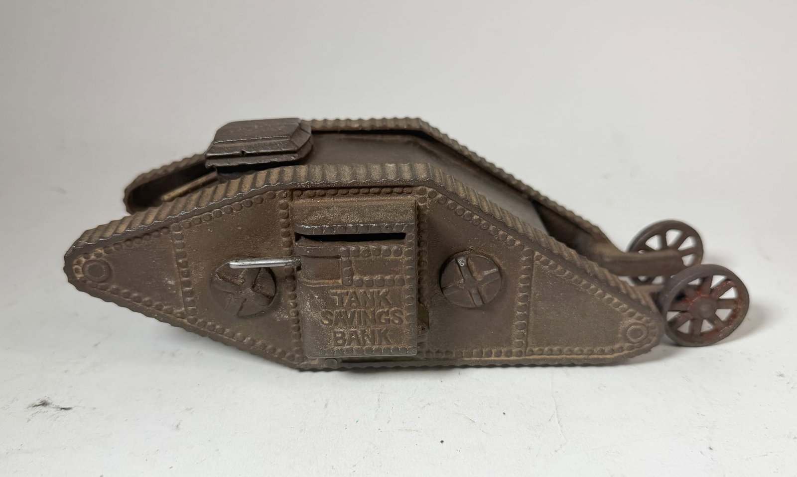 Tank Savings Bank Cast Iron Bank (1 of 4)