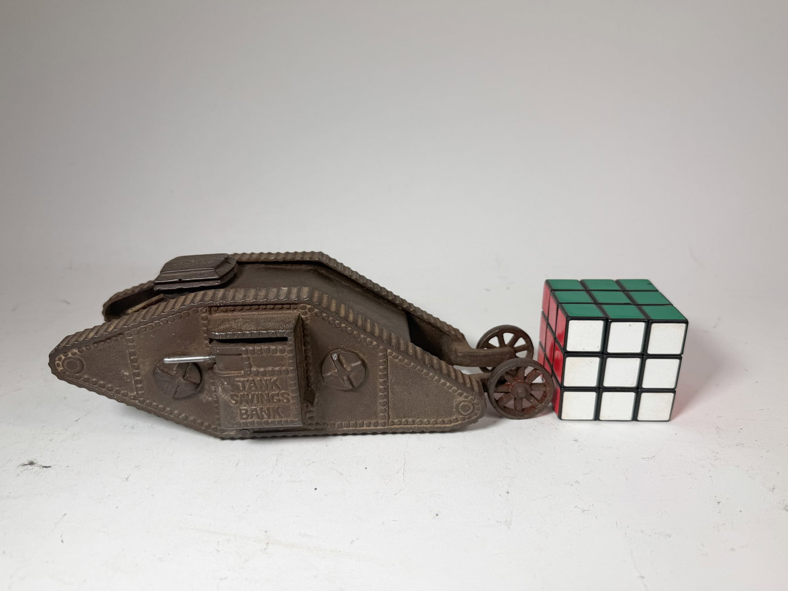 Tank Savings Bank Cast Iron Bank - 2