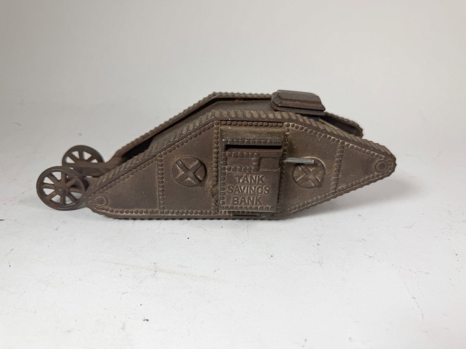 Tank Savings Bank Cast Iron Bank - 3