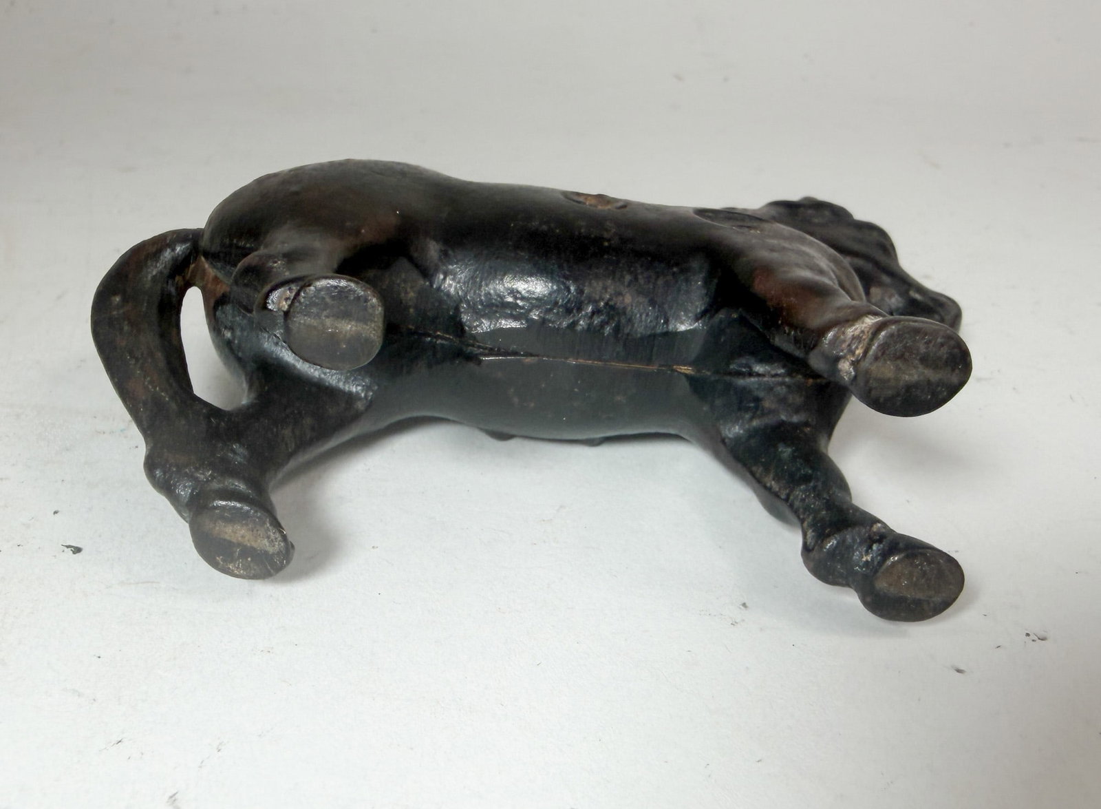"Good Luck" Cast Iron Horse Bank - 5