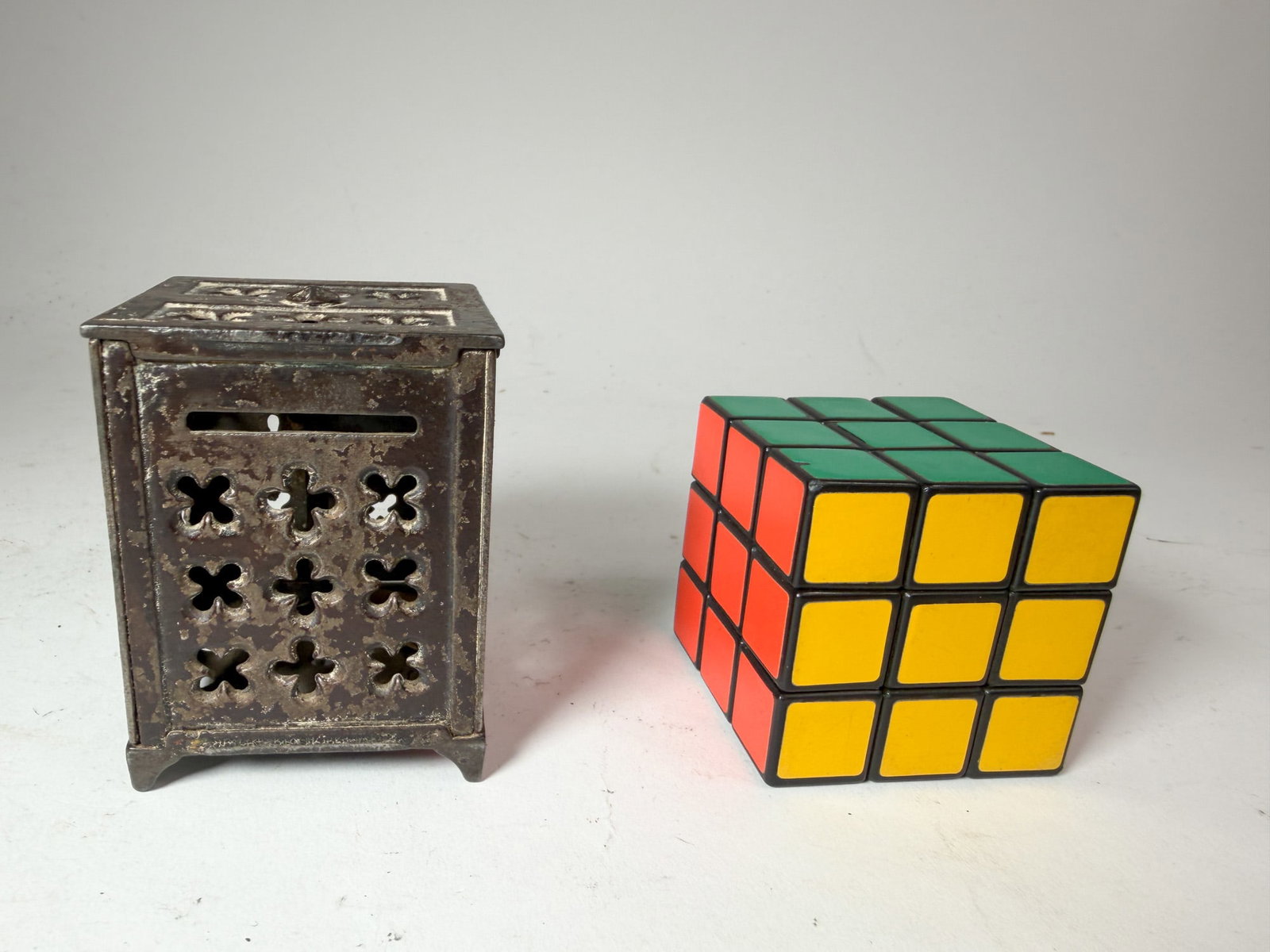 Antique Cast Iron Safe Bank - 2