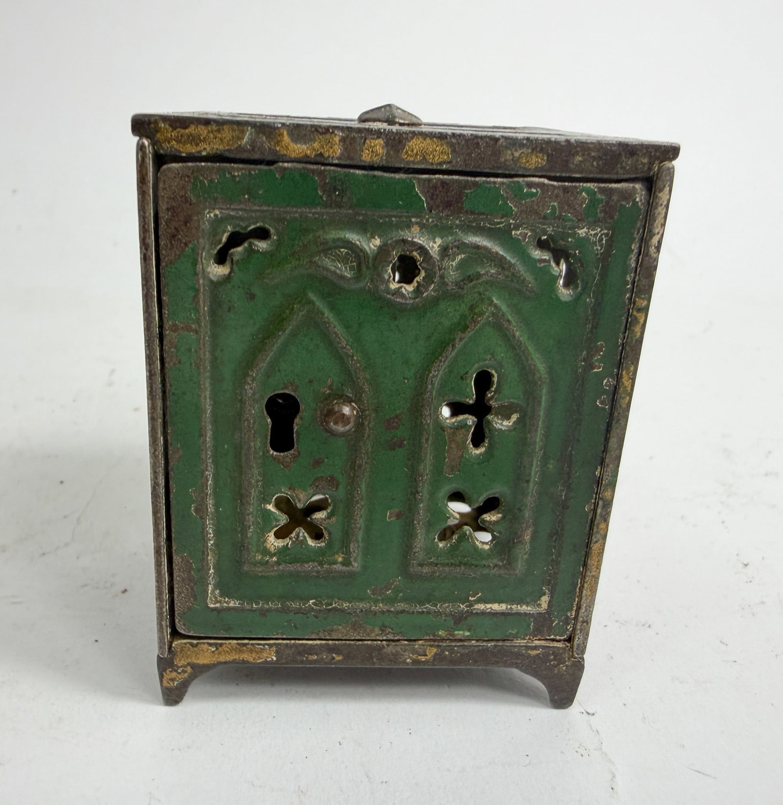 Antique Cast Iron Safe Bank - 3
