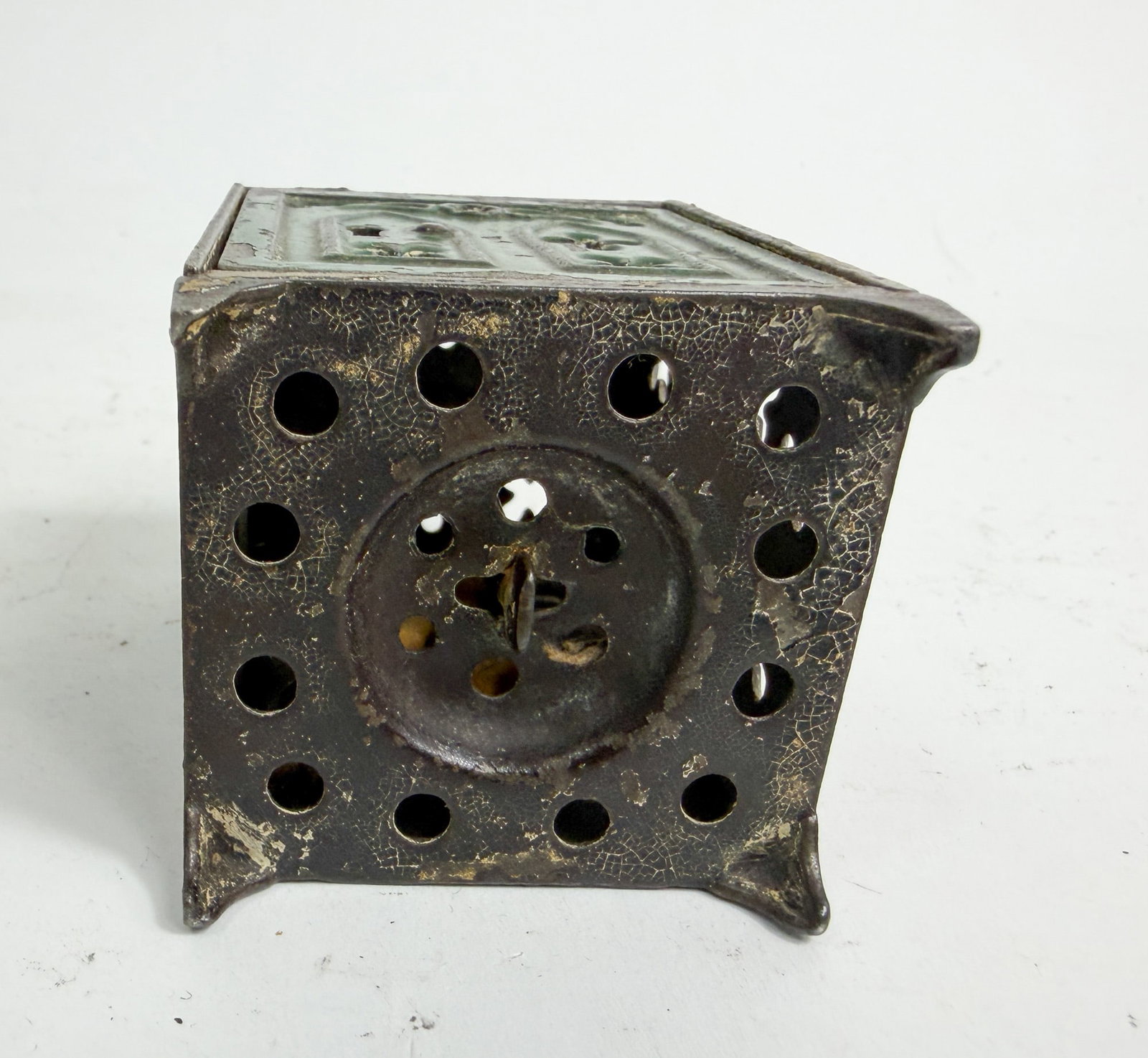 Antique Cast Iron Safe Bank - 4