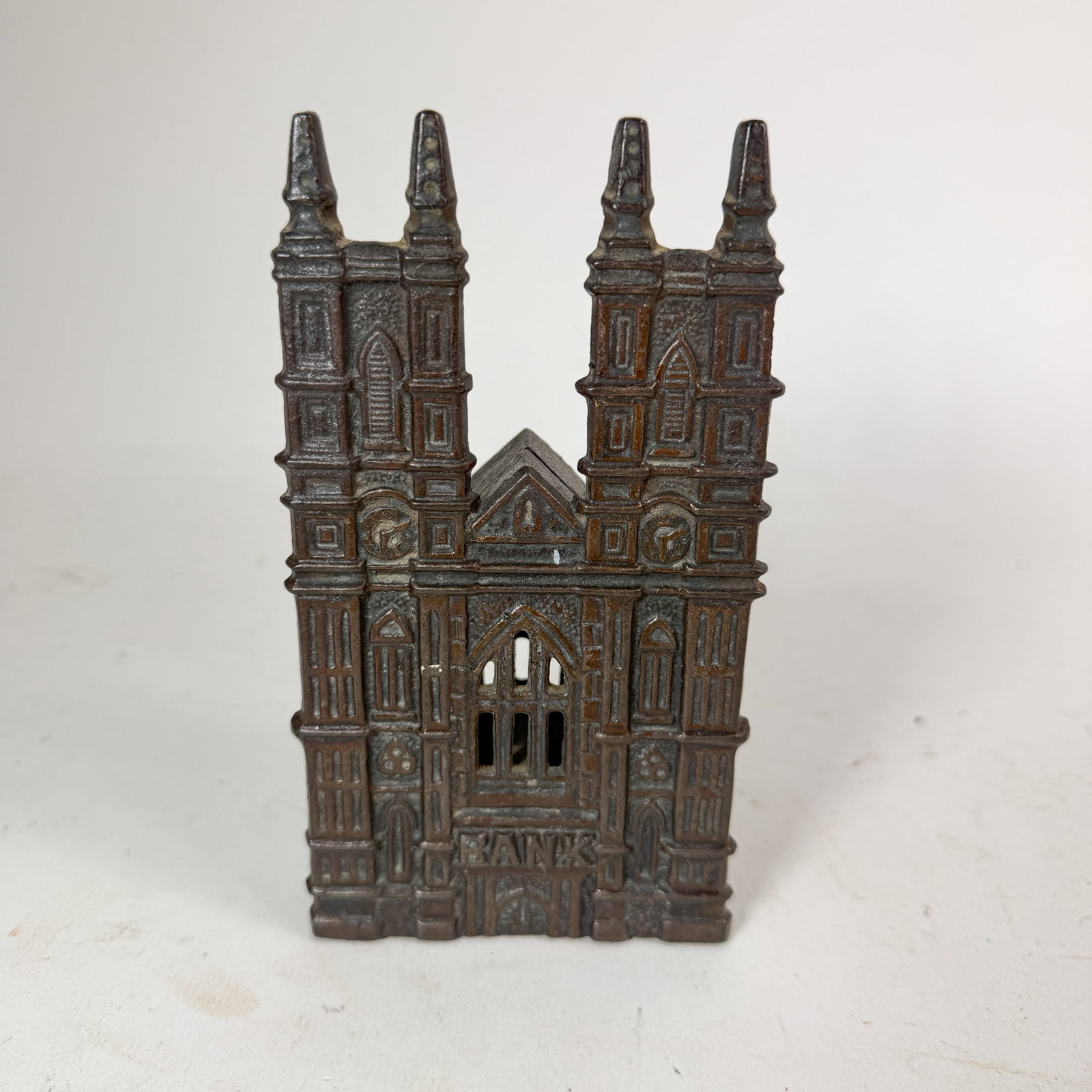 Cast Iron Notre Dame Still Bank (1 of 4)