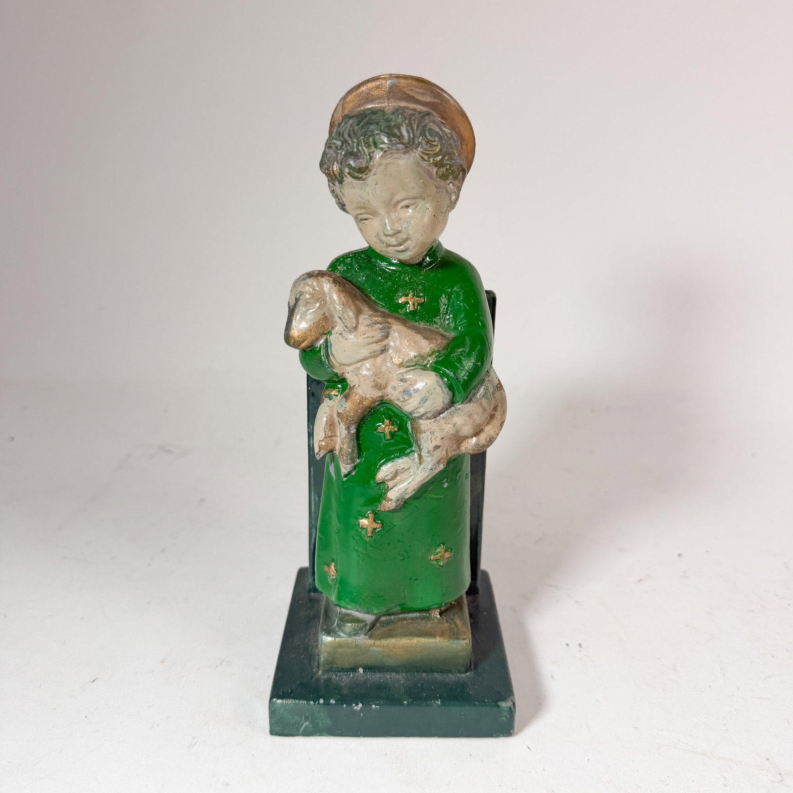Cast Metal Angel with Lamb Still Bank: Cast Metal Angel with Lamb Still Bank Size 9" H Literature Brooks Auction – Online Auction Terms & Conditions Contact: (856) 694-2960 | info@brooks.auction READ BEFORE YOU BID: We want y