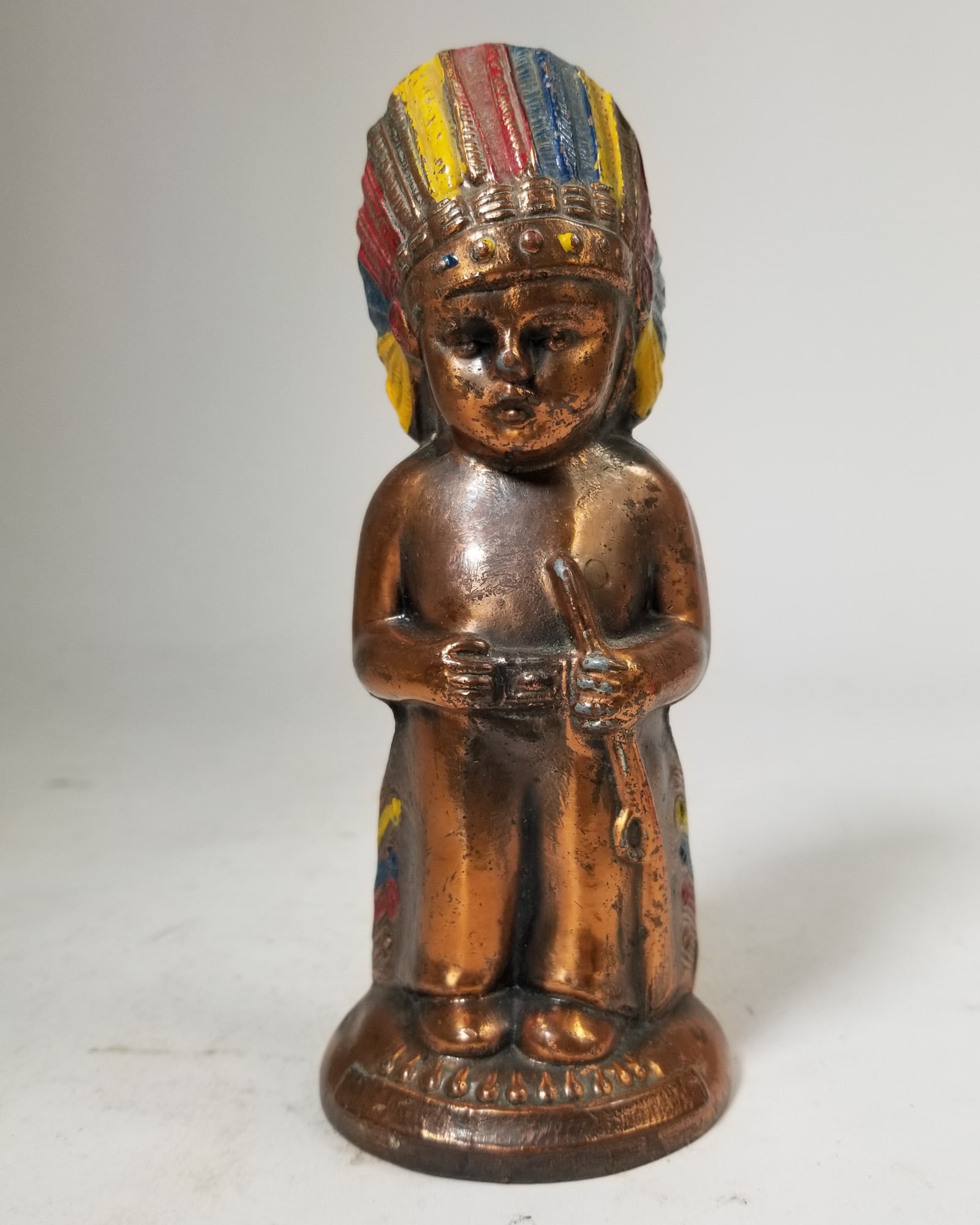 Copper Native American Figural Still Bank (1 of 4)