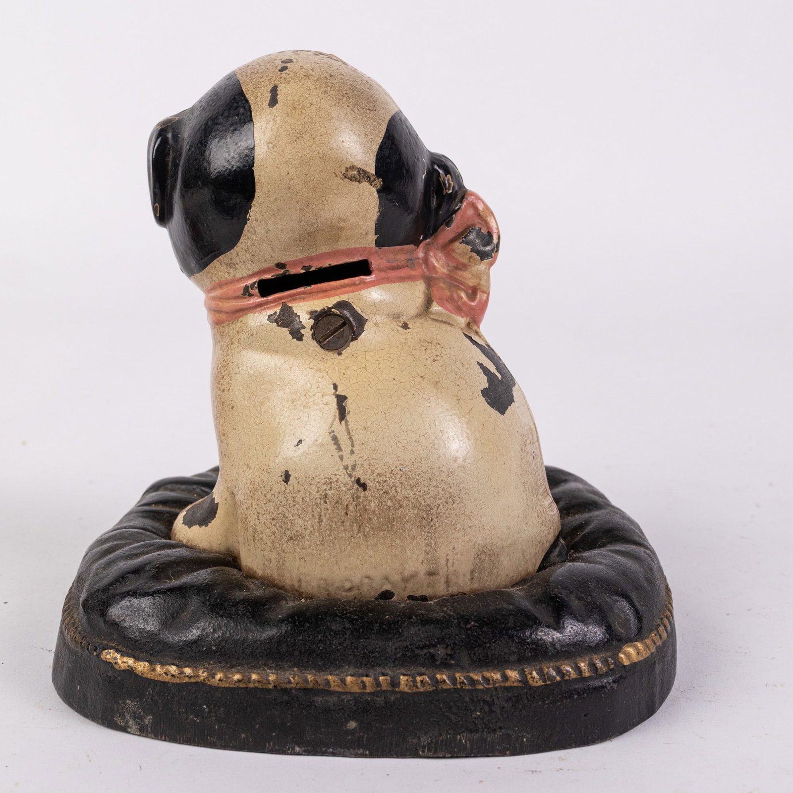 Antique Cast Iron "Puppo" Hubley Still Bank - 4